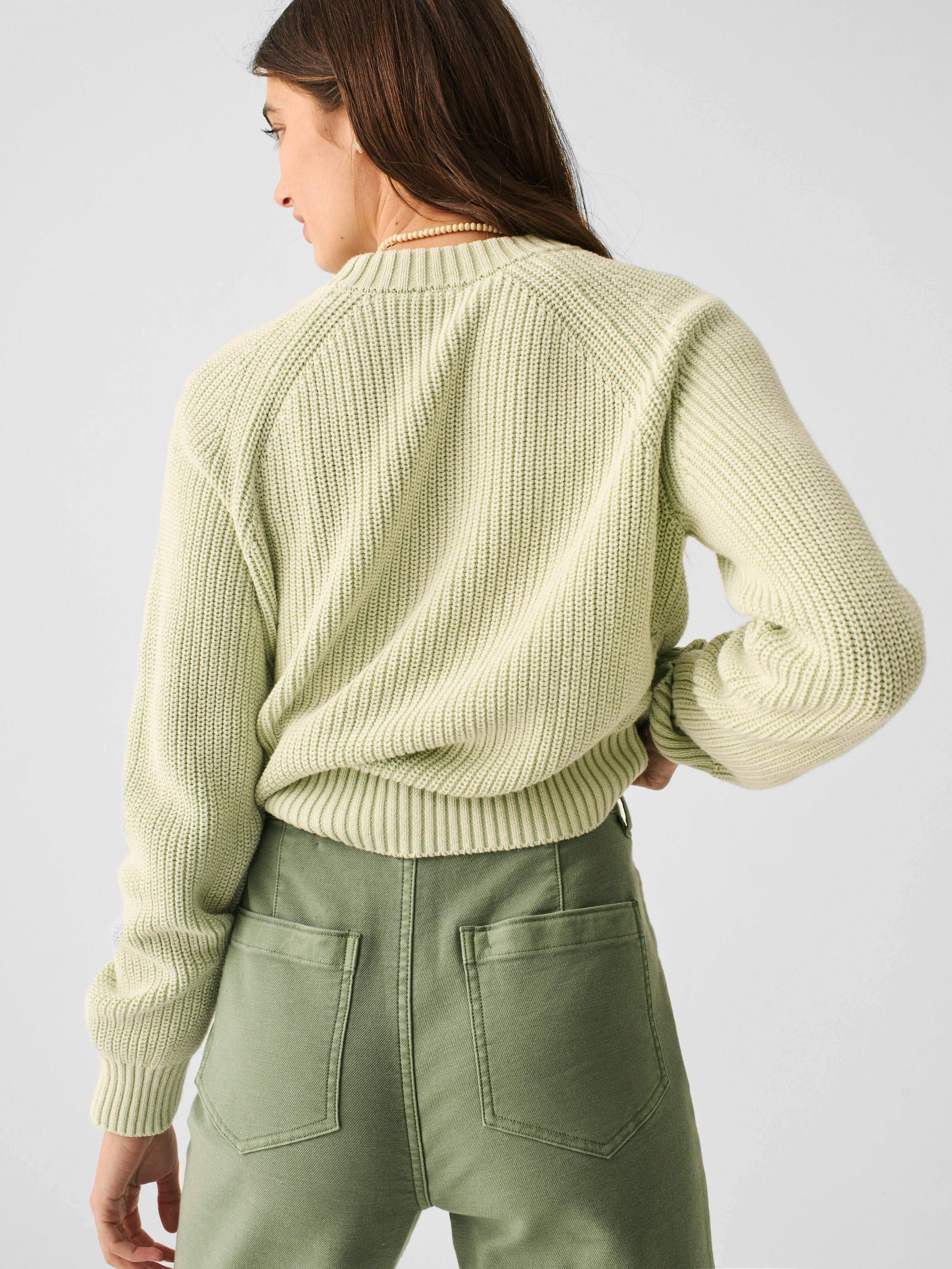 Sunwashed Fisherman Crew Sweater - Dewkist sold by Faherty product image thumbnail 3