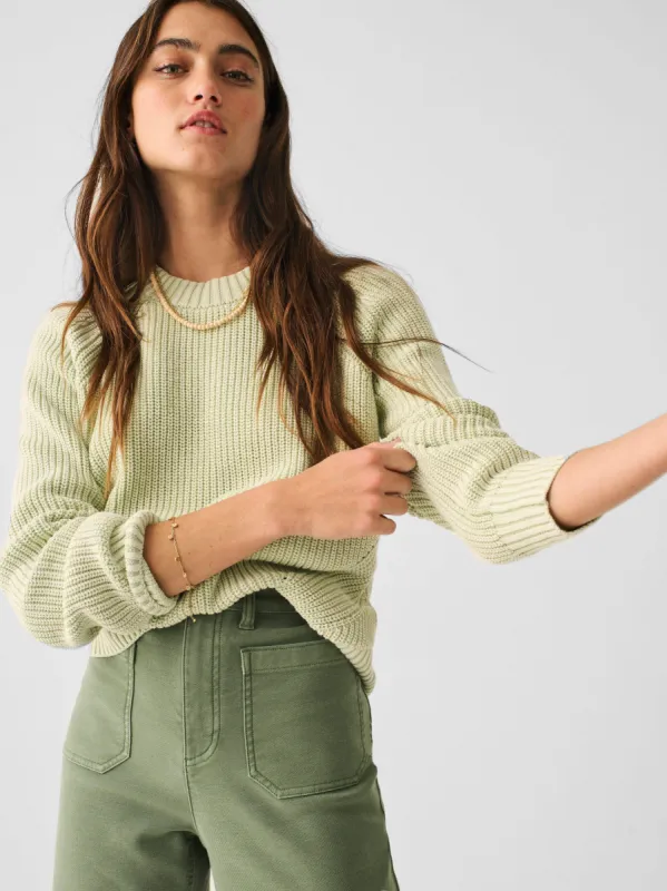 Sunwashed Fisherman Crew Sweater - Dewkist sold by Faherty