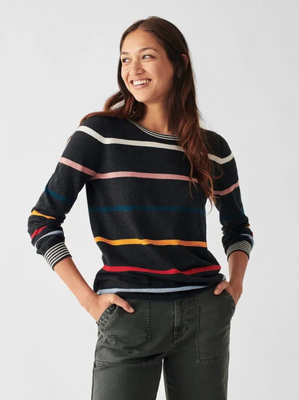 Surf Sweater - Multi Ski Stripe sold by Faherty