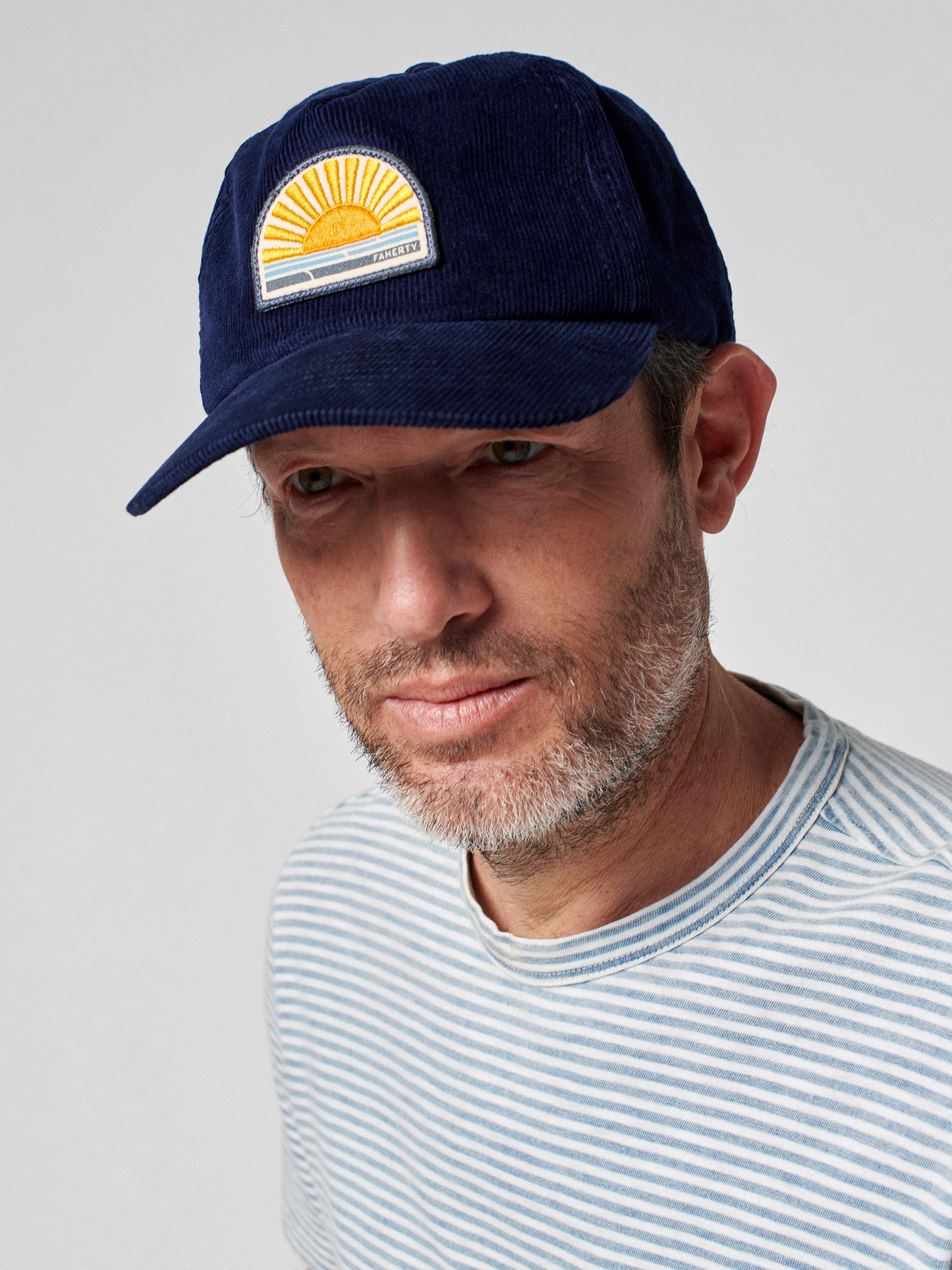 Summer Shore Cord Hat - Navy sold by Faherty
