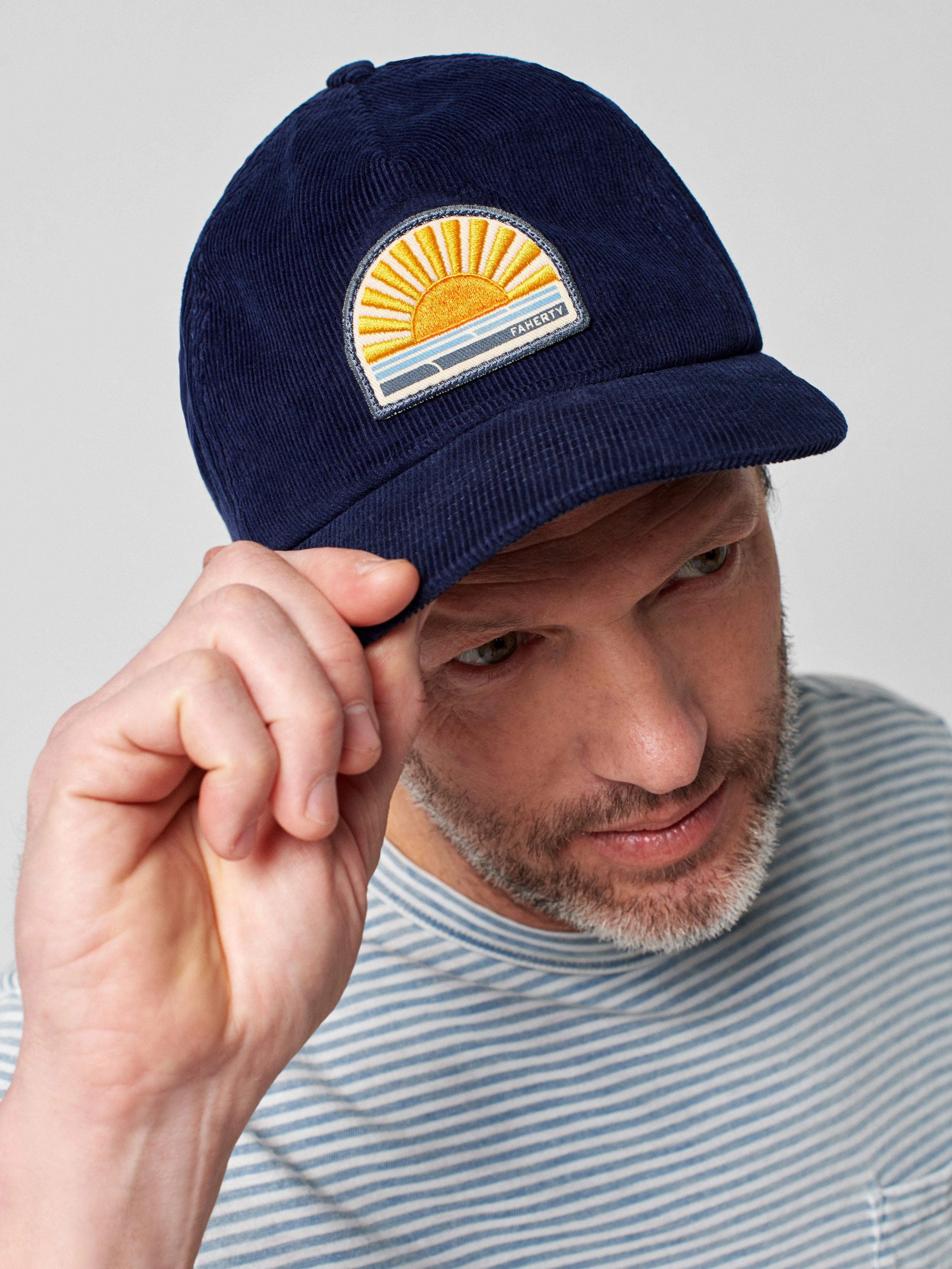Summer Shore Cord Hat - Navy sold by Faherty product image thumbnail 2