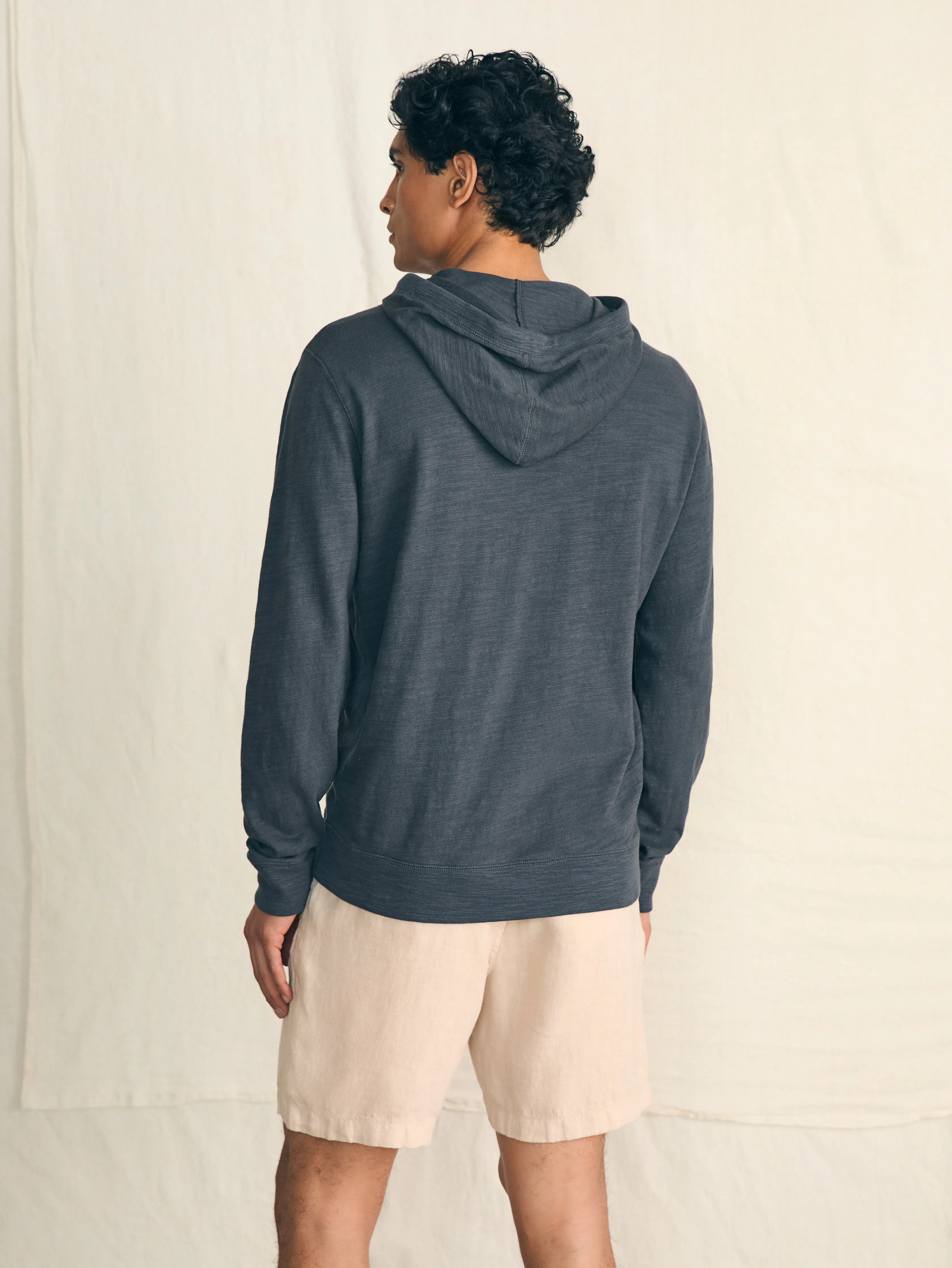 Surfrider Sunwashed Slub Hoodie - Graphite sold by Faherty product image thumbnail 5