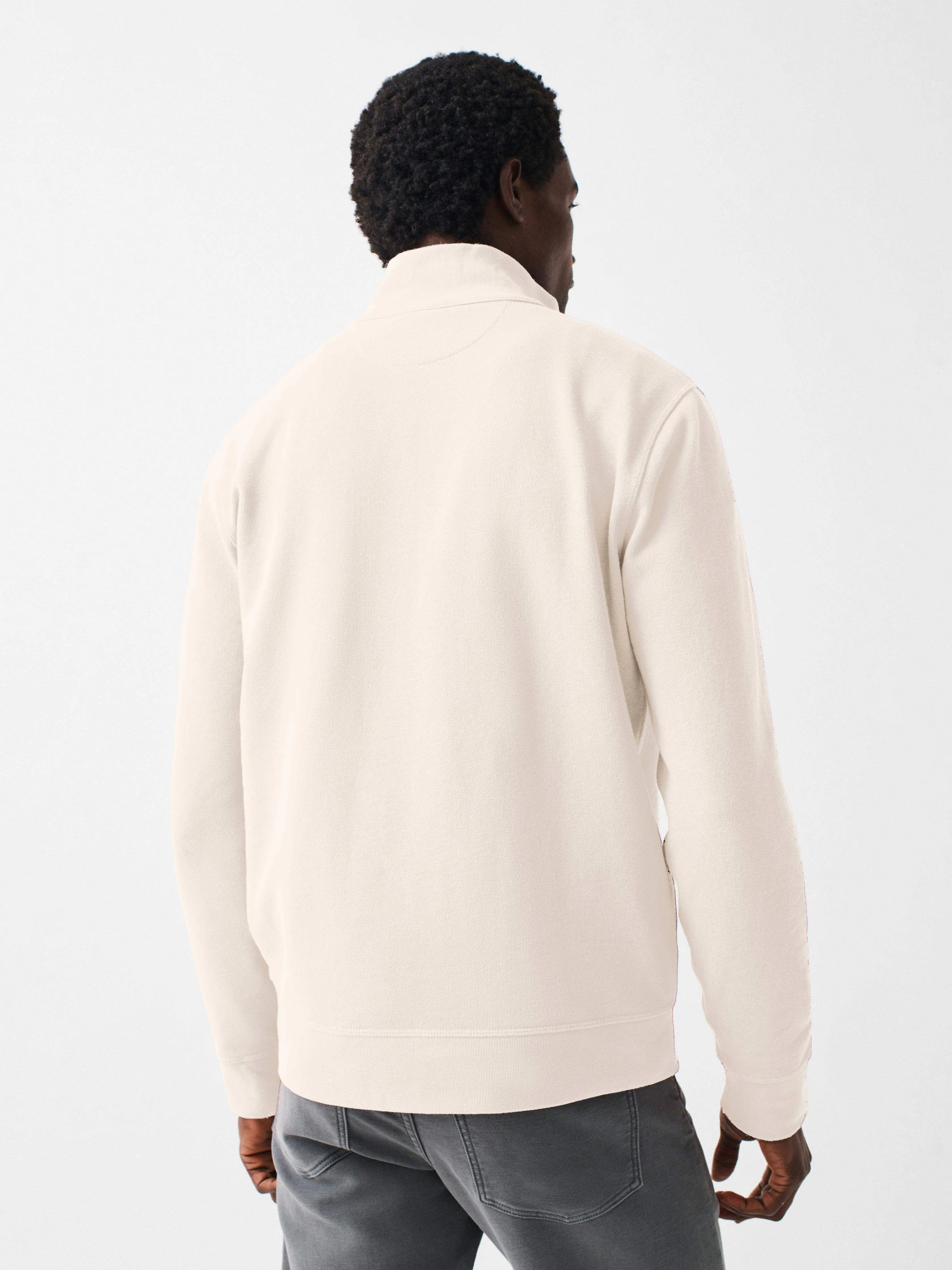 Spring Lake Long-Sleeve Terry Quarter Zip - Solar White sold by Faherty product image thumbnail 2