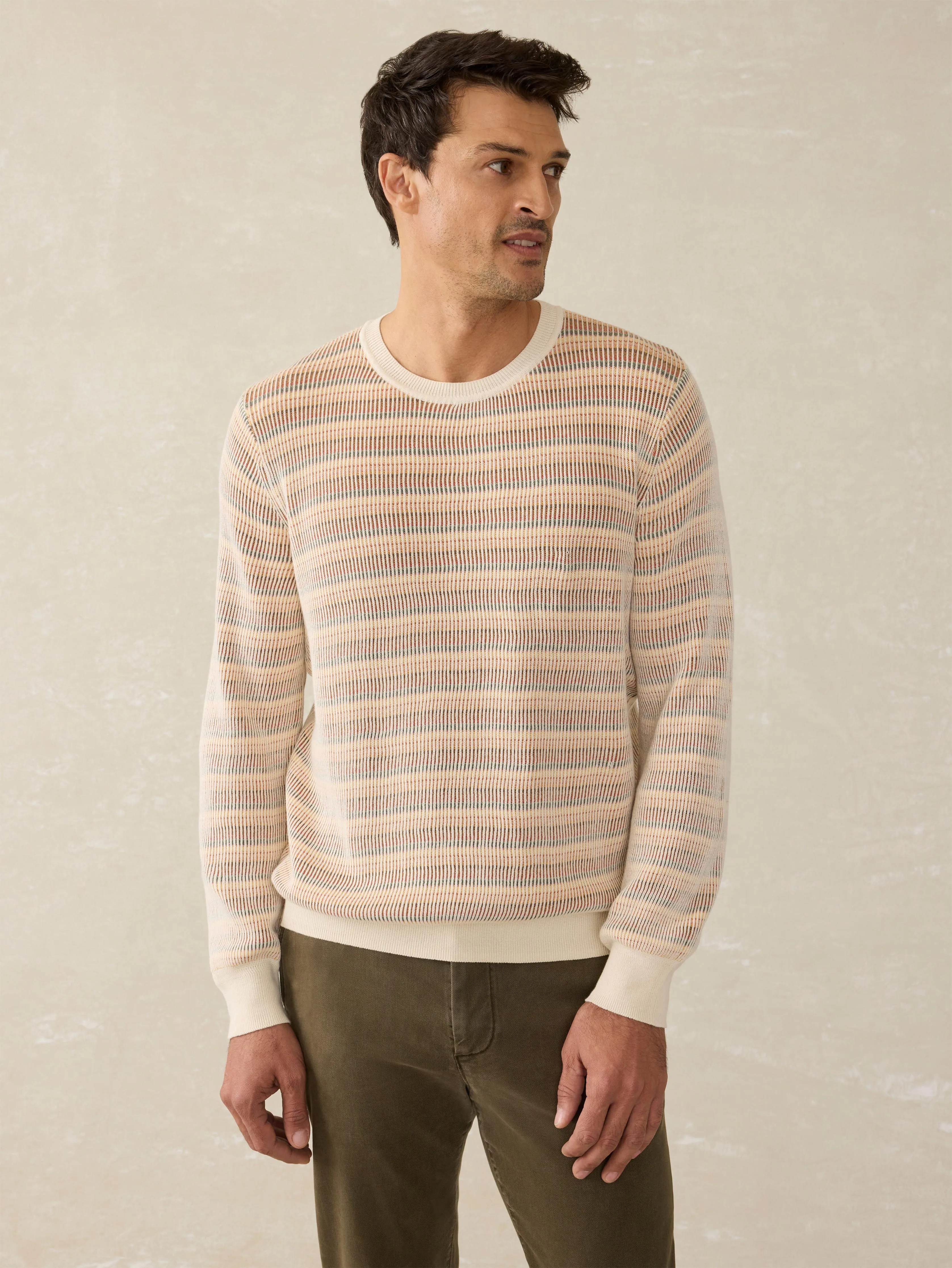 Sunwashed Crewneck Sweater - Desert Hills sold by Faherty