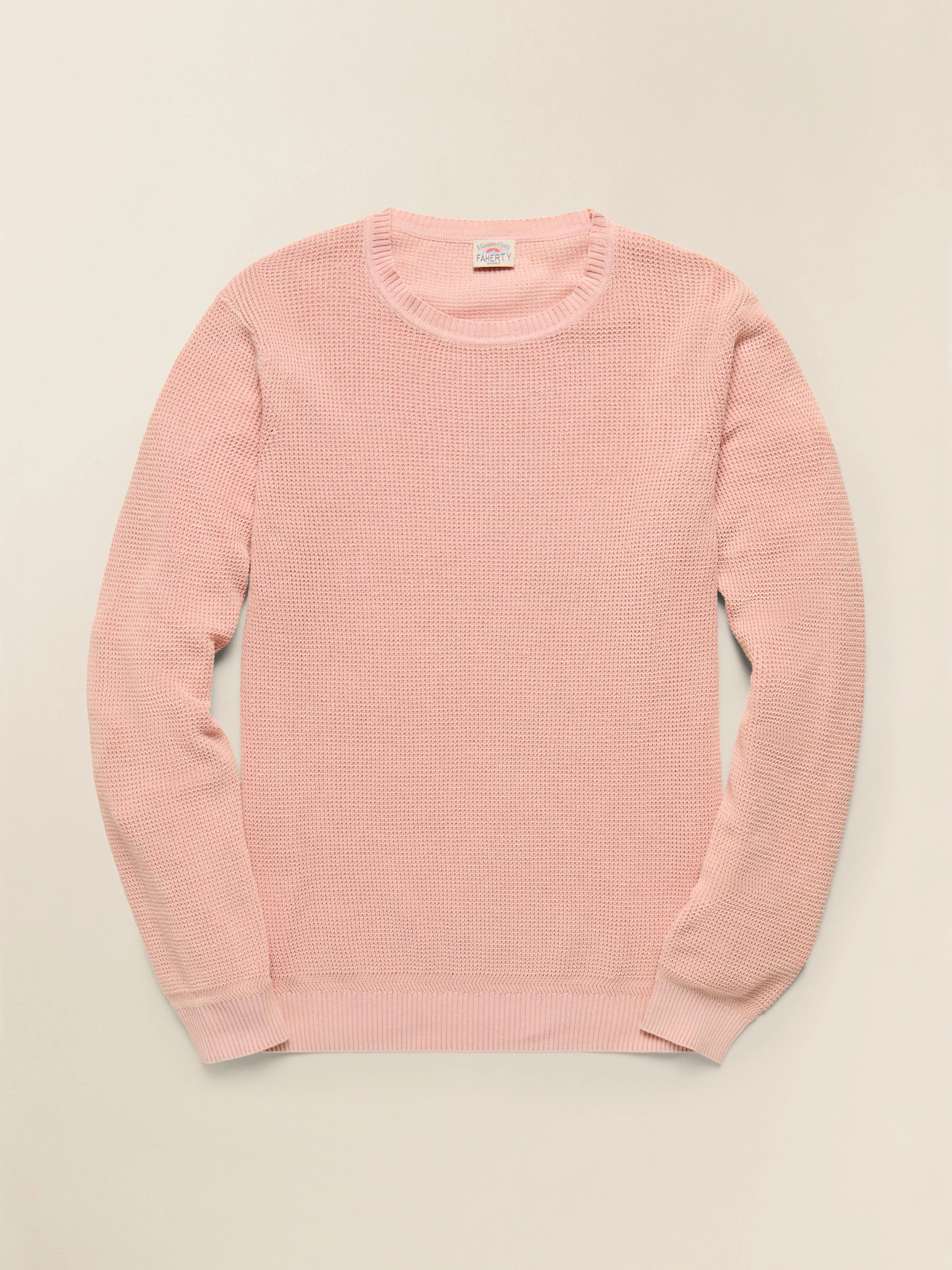 Sunwashed Crewneck Sweater - Coral Dawn sold by Faherty product image thumbnail 4