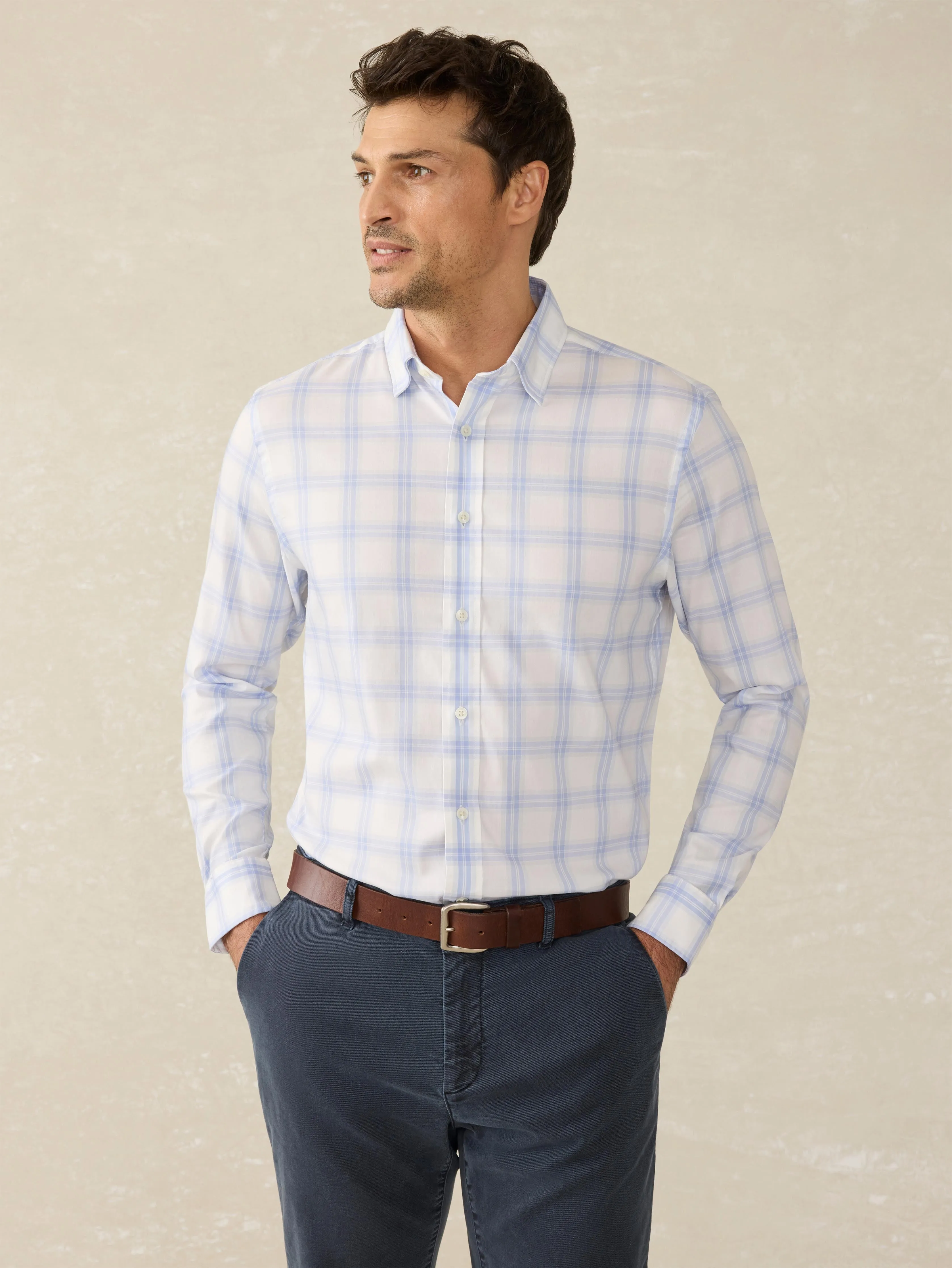 Movement™ Shirt - Iris River Plaid sold by Faherty