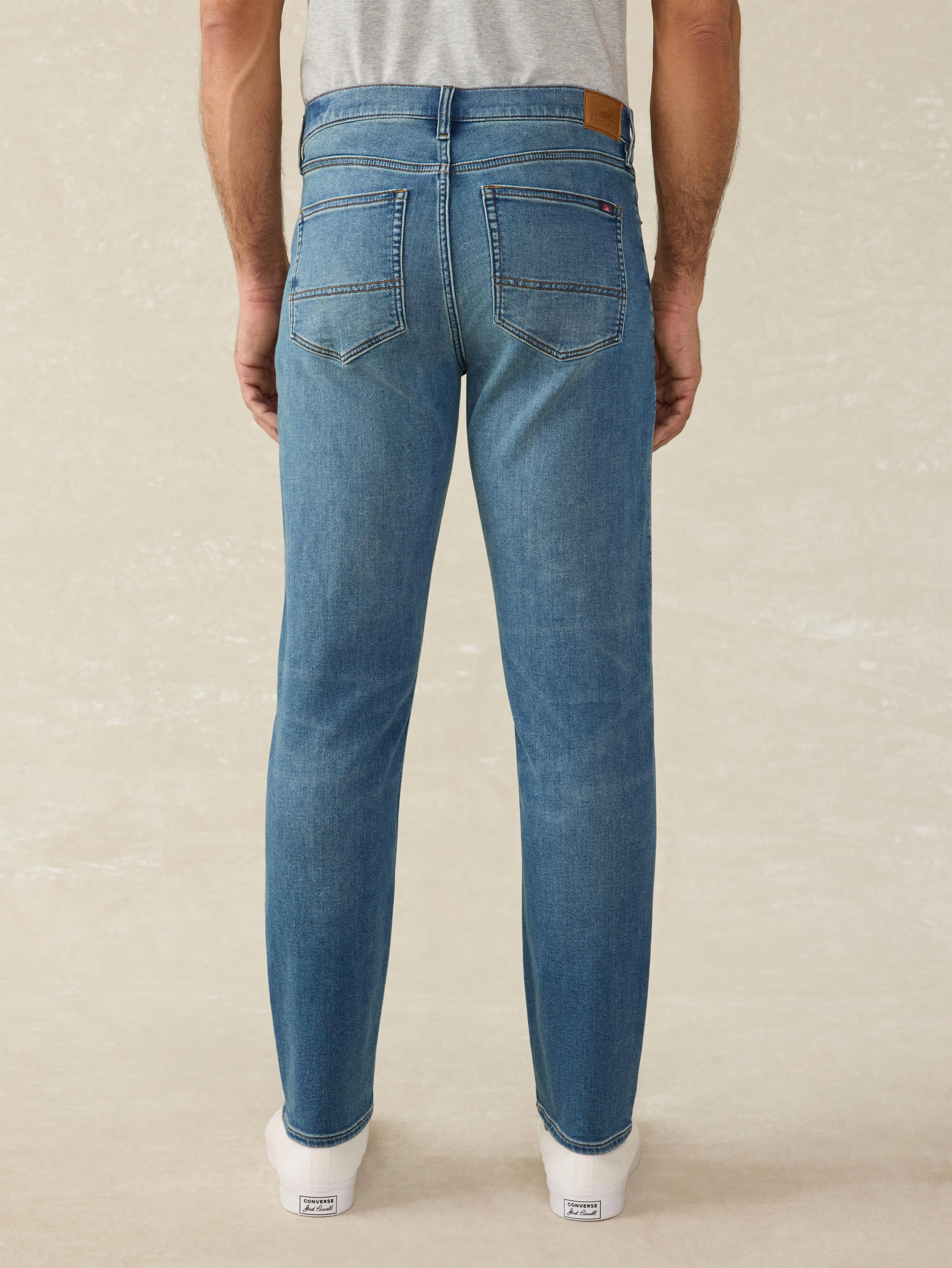 Stretch Terry Indigo 5 Pocket - Storm Harbor Wash sold by Faherty product image thumbnail 5