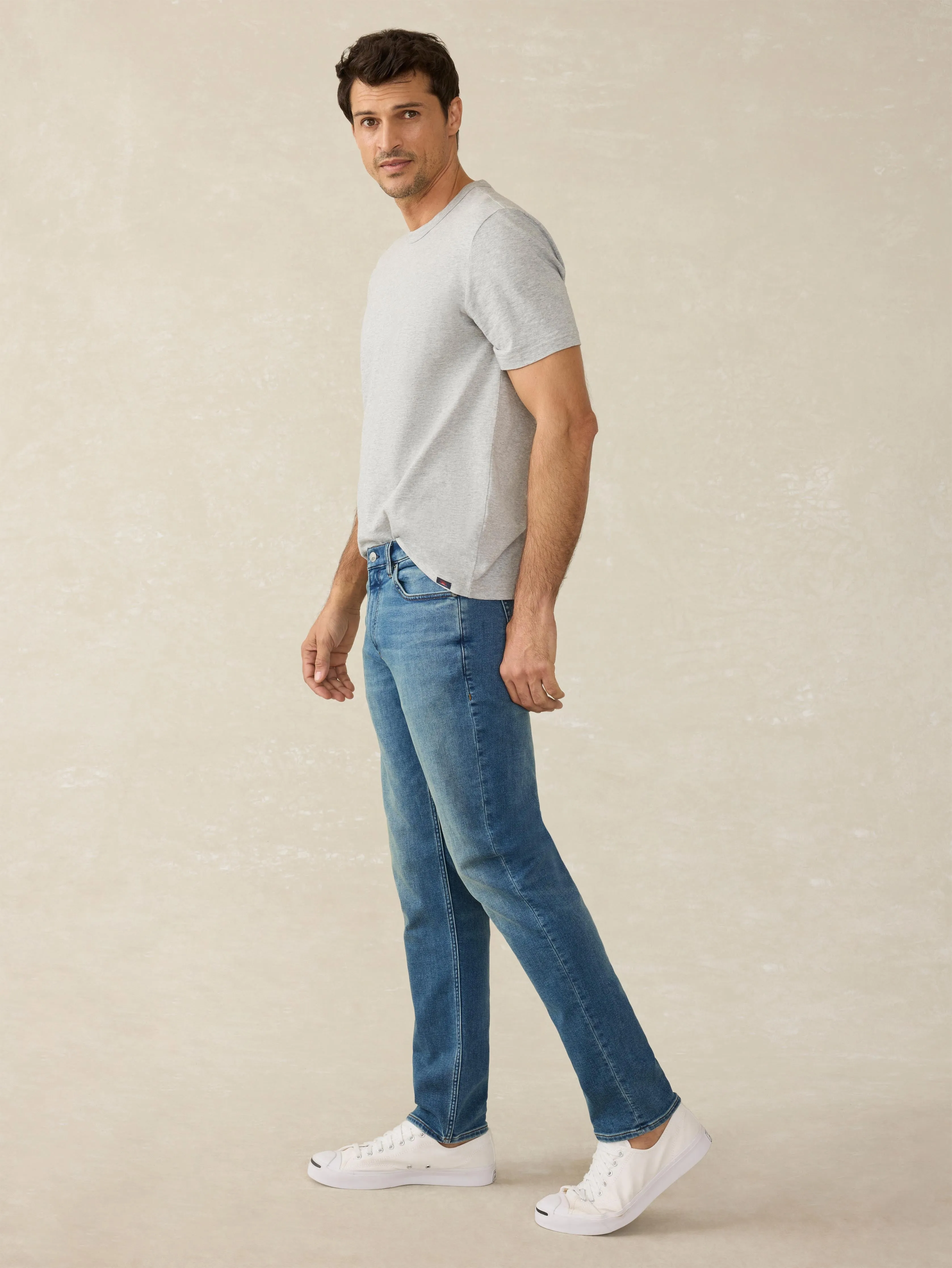 Stretch Terry Indigo 5 Pocket - Storm Harbor Wash sold by Faherty product image thumbnail 3