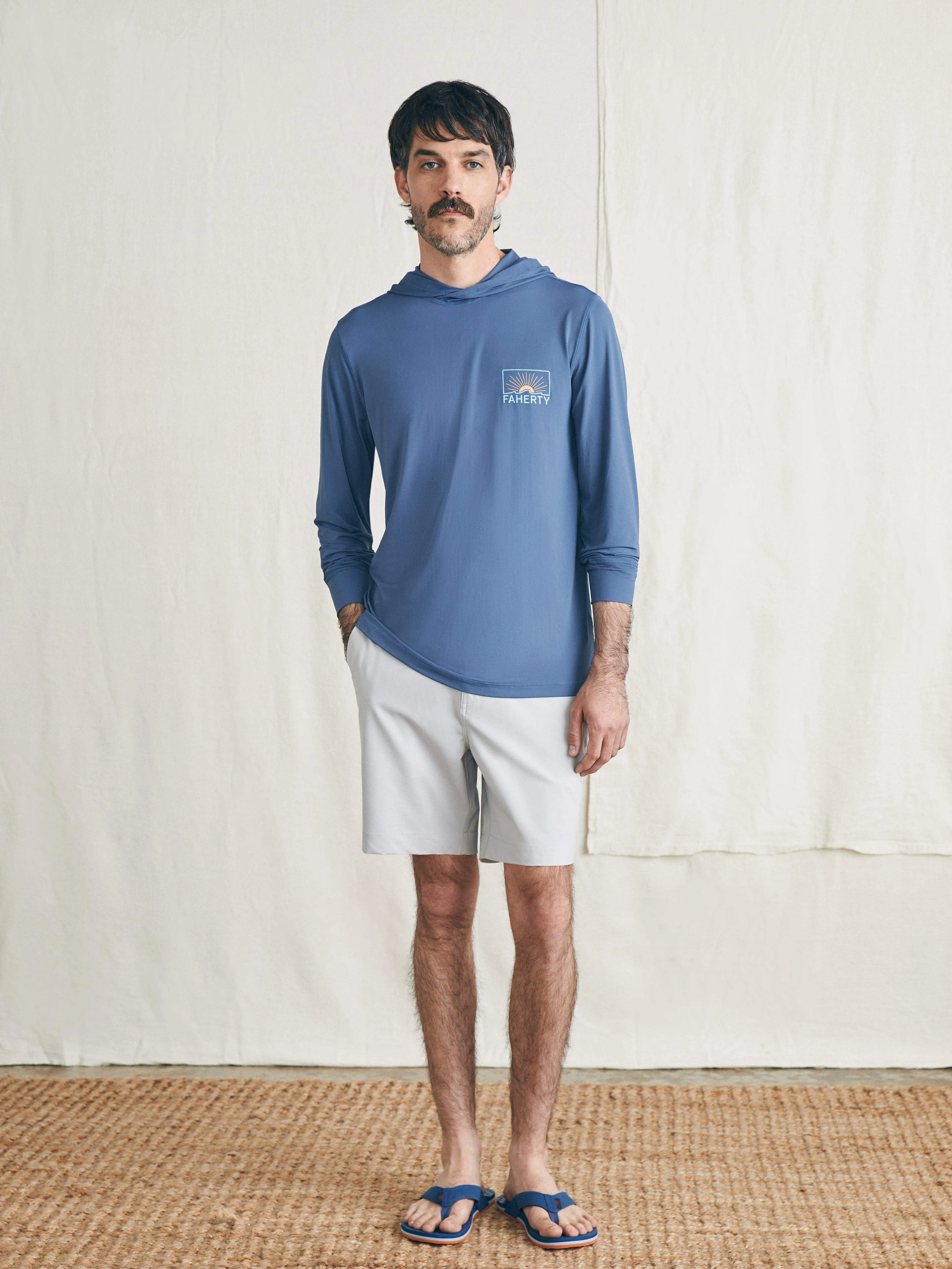 Shorelite Tech Hoodie - Breaker Blue sold by Faherty product image thumbnail 5