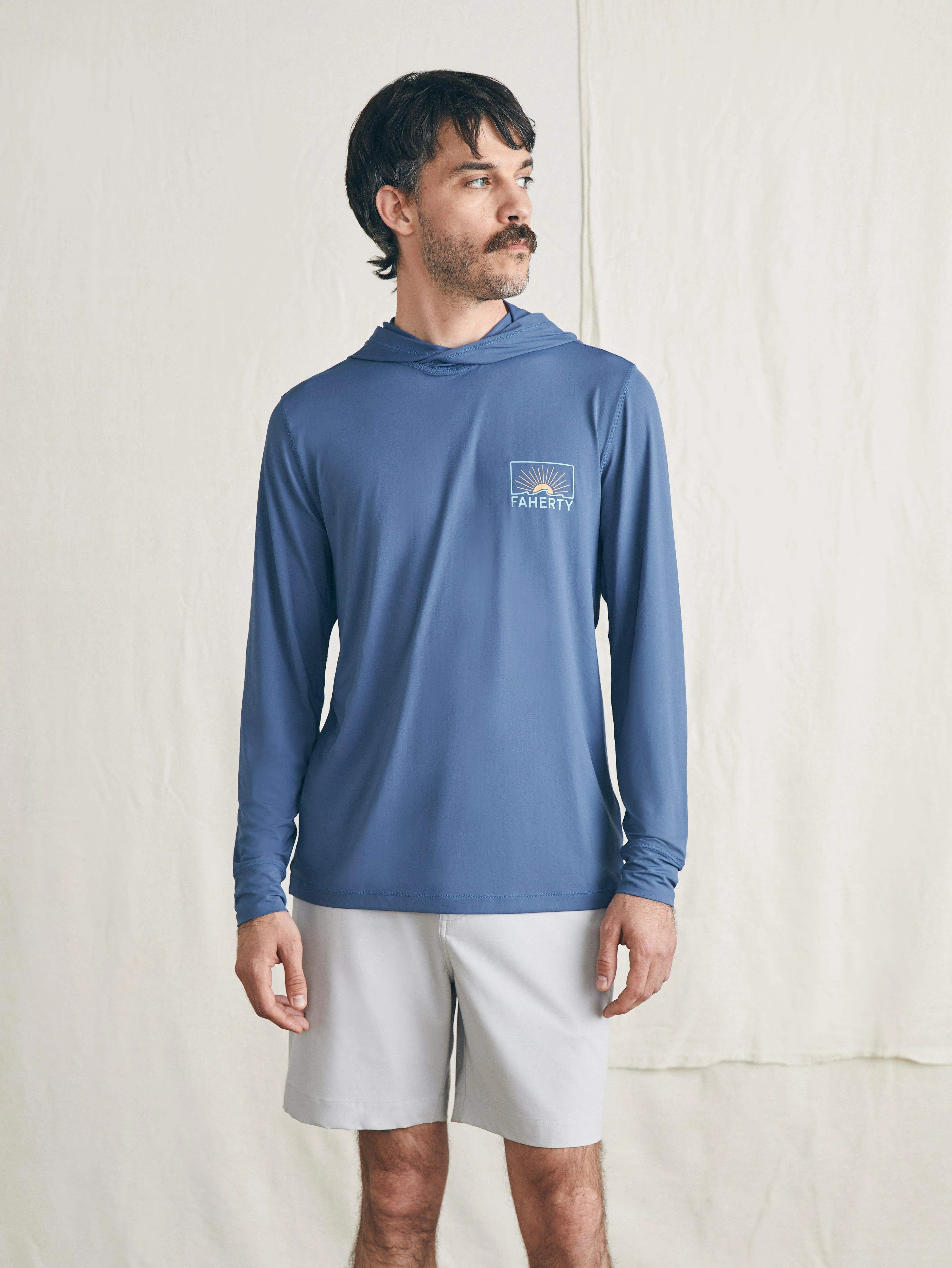Shorelite Tech Hoodie - Breaker Blue sold by Faherty