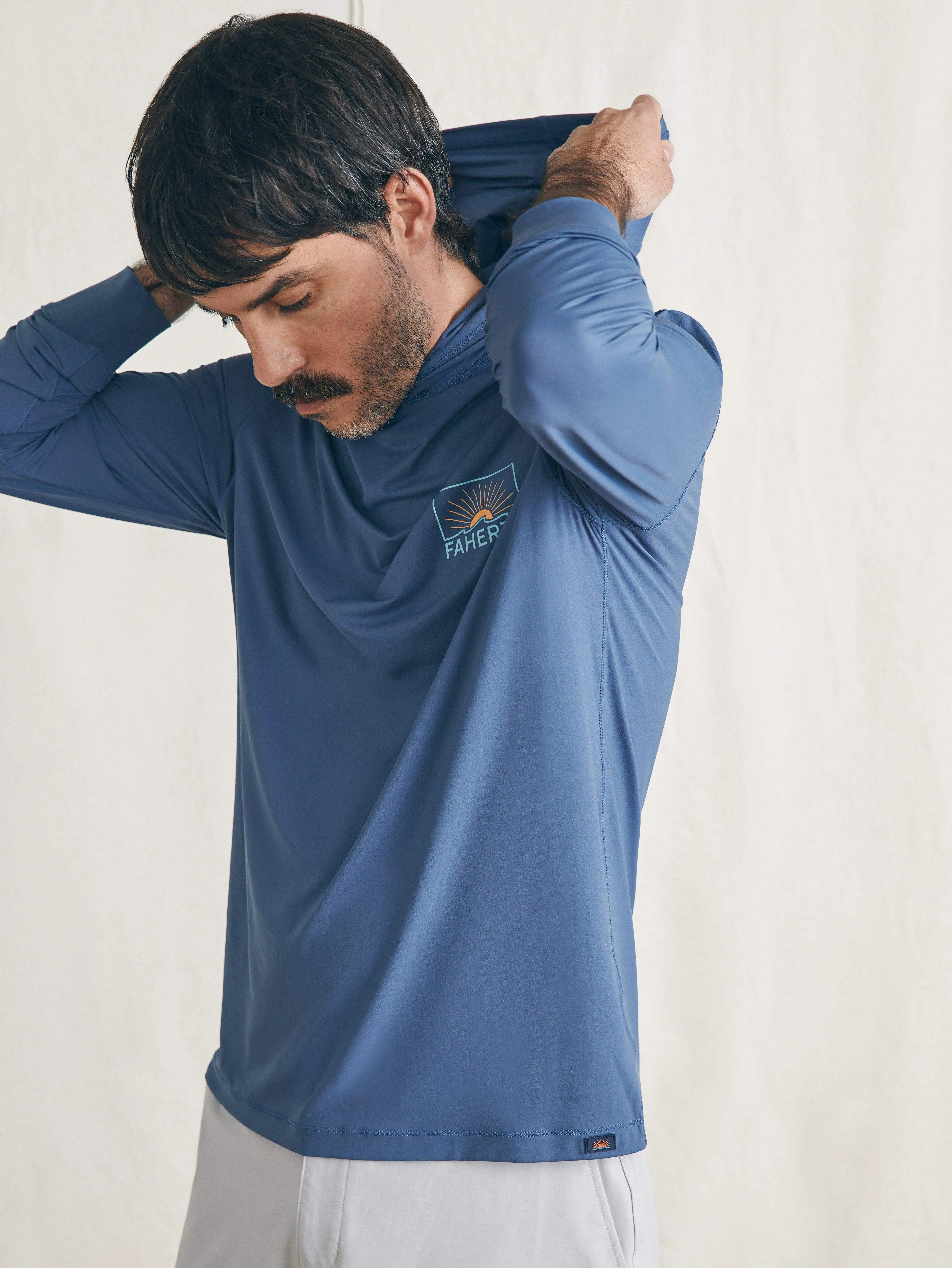 Shorelite Tech Hoodie - Breaker Blue sold by Faherty product image thumbnail 3