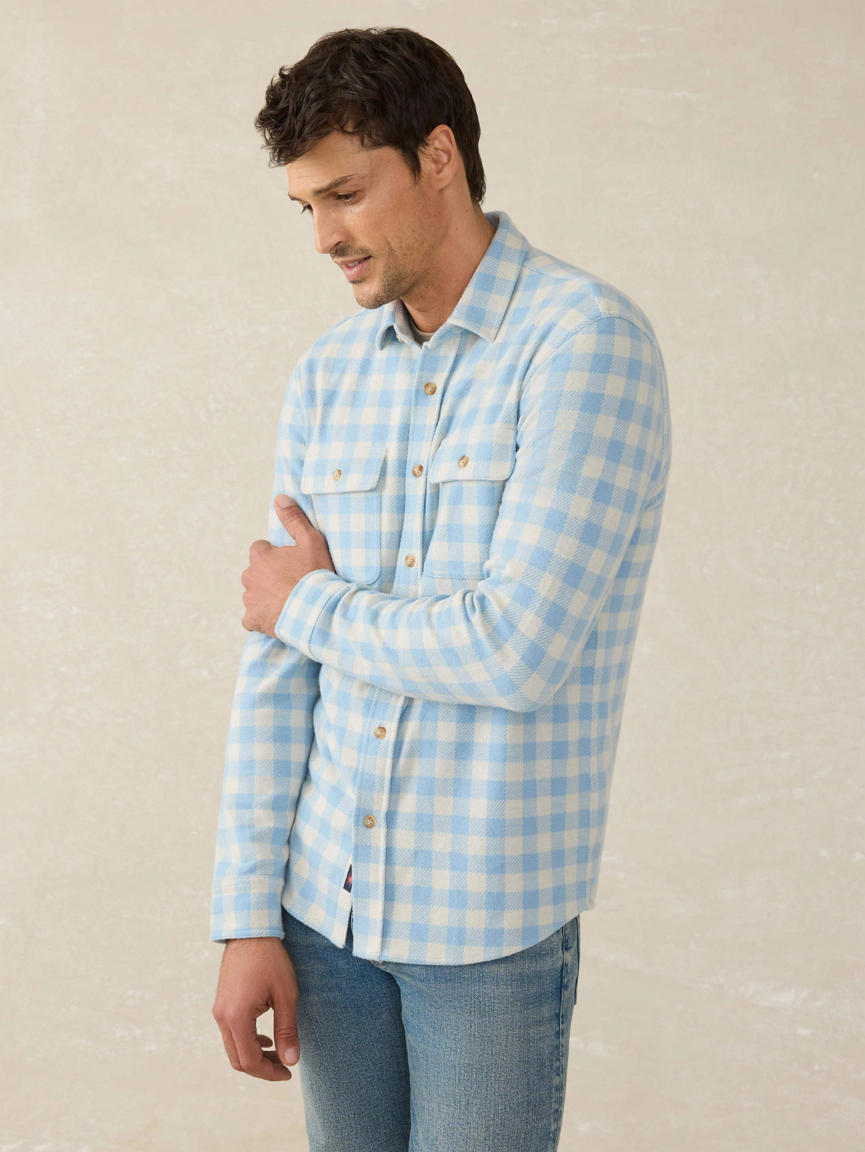 Legend™ Sweater Shirt - Valley Creek Gingham sold by Faherty