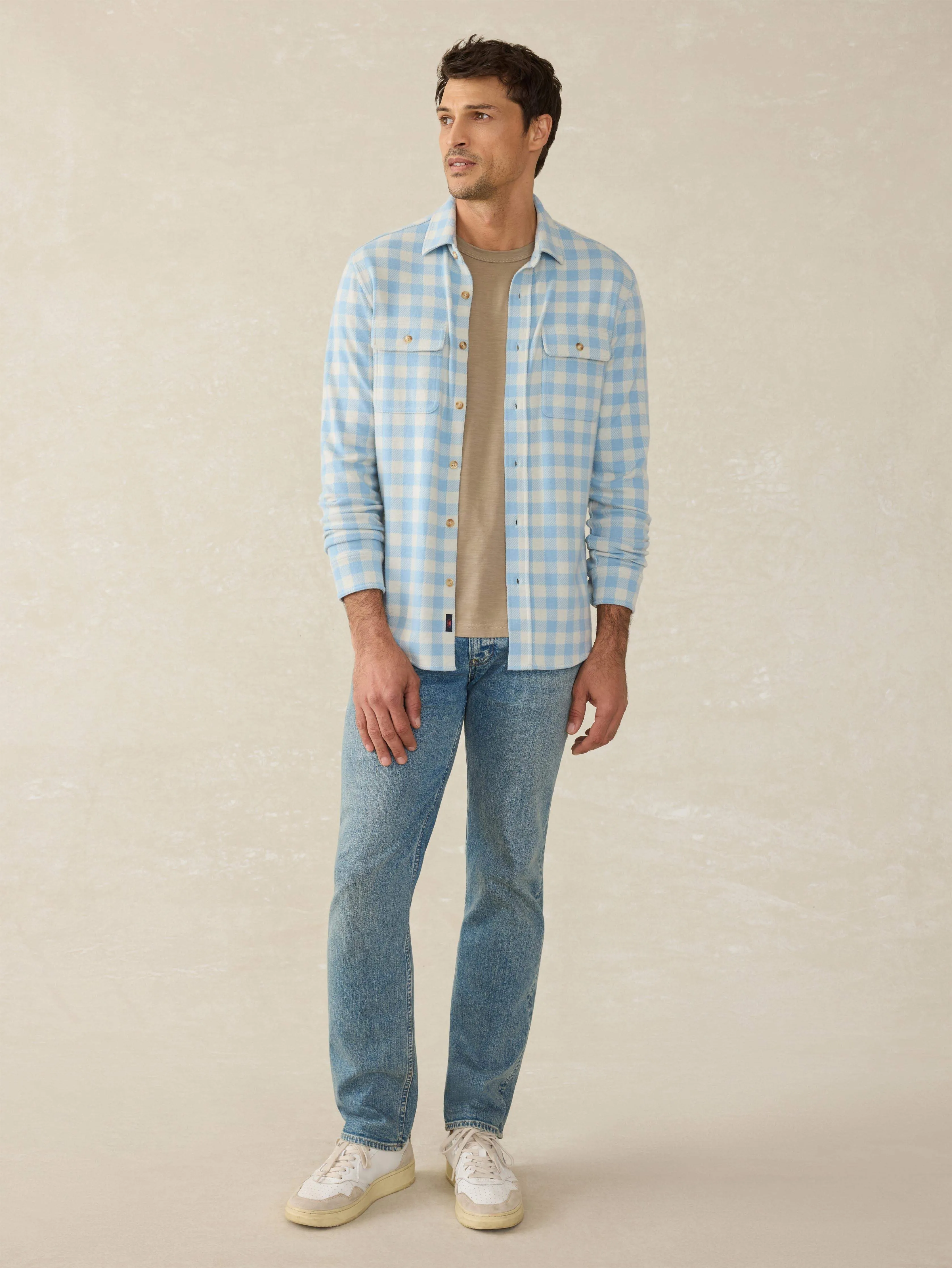 Legend™ Sweater Shirt - Valley Creek Gingham sold by Faherty product image thumbnail 3