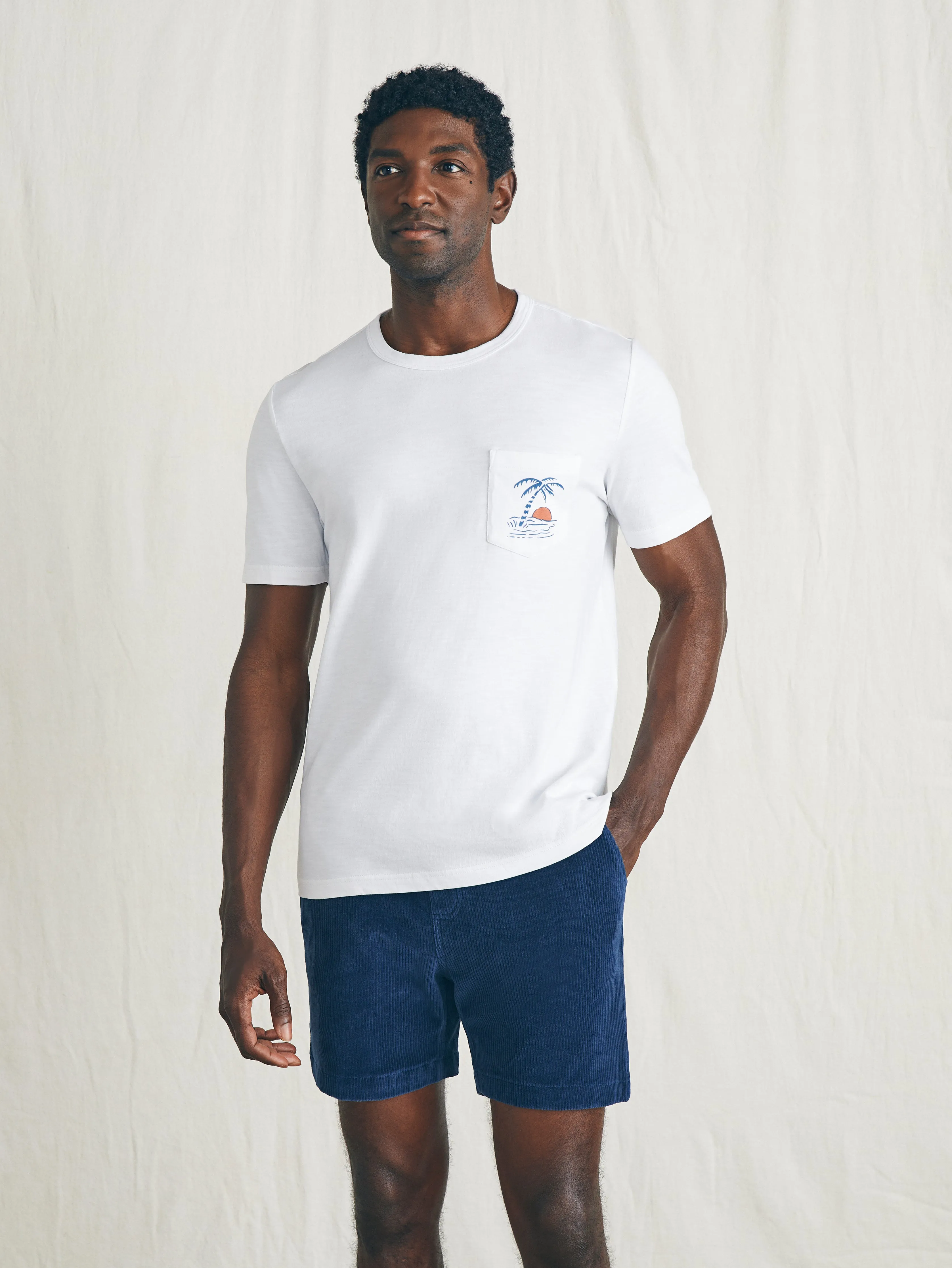 Sunwashed Graphic Tee - White sold by Faherty product image thumbnail 2