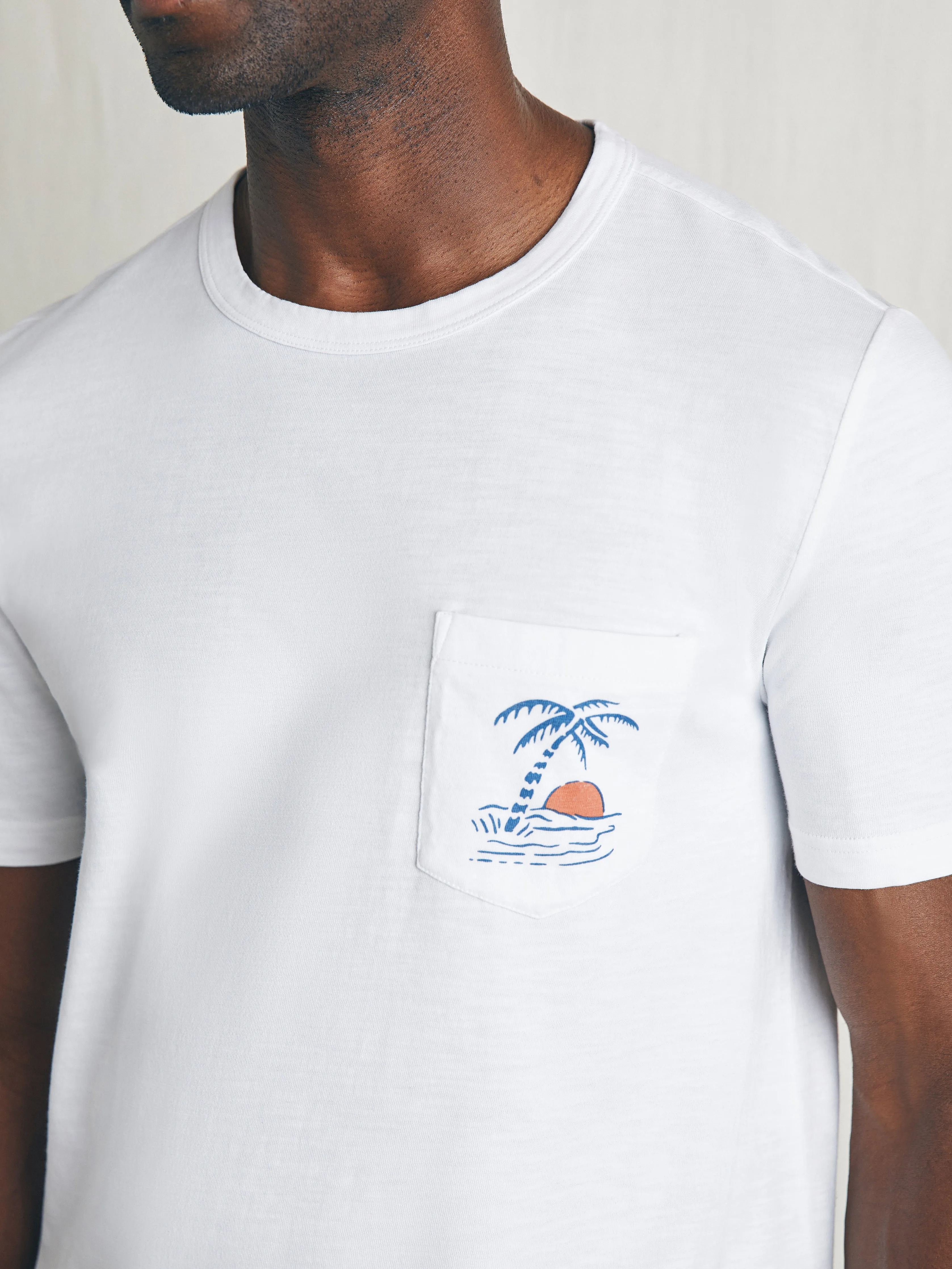 Sunwashed Graphic Tee - White sold by Faherty product image thumbnail 4