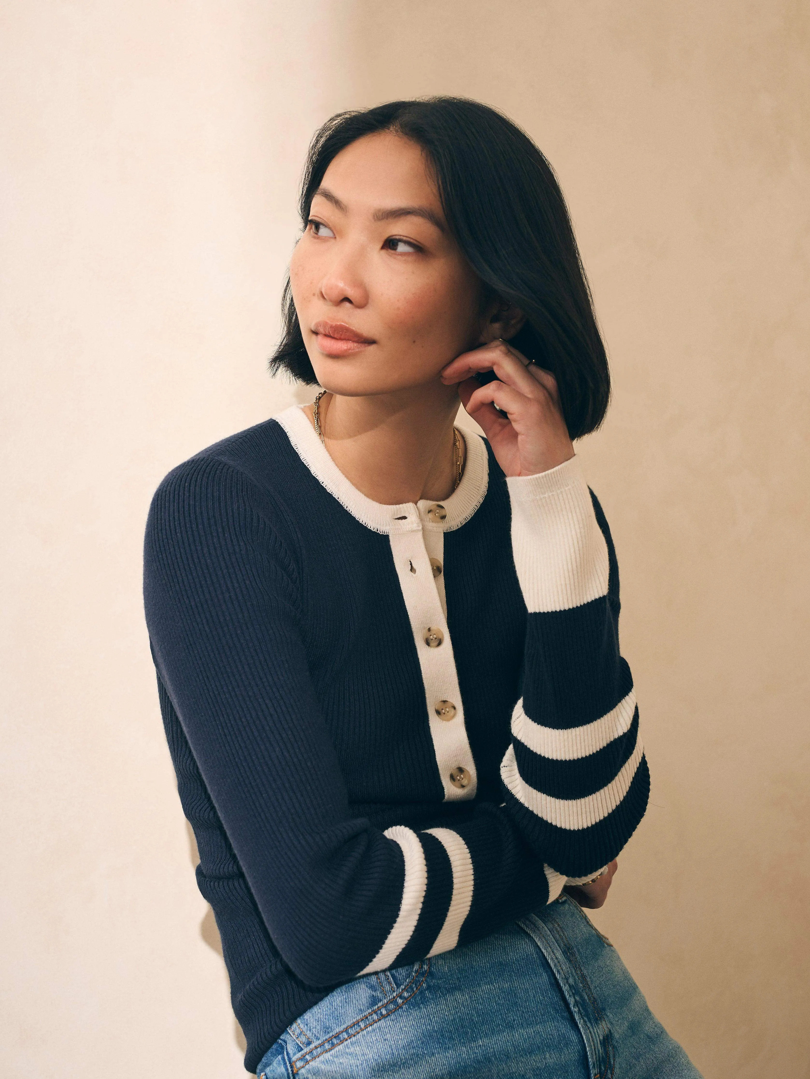 Mikki Henley - Coastal Colorblock sold by Faherty