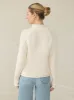 Sunwashed Cotton Rollneck Sweater - Egret sold by Faherty