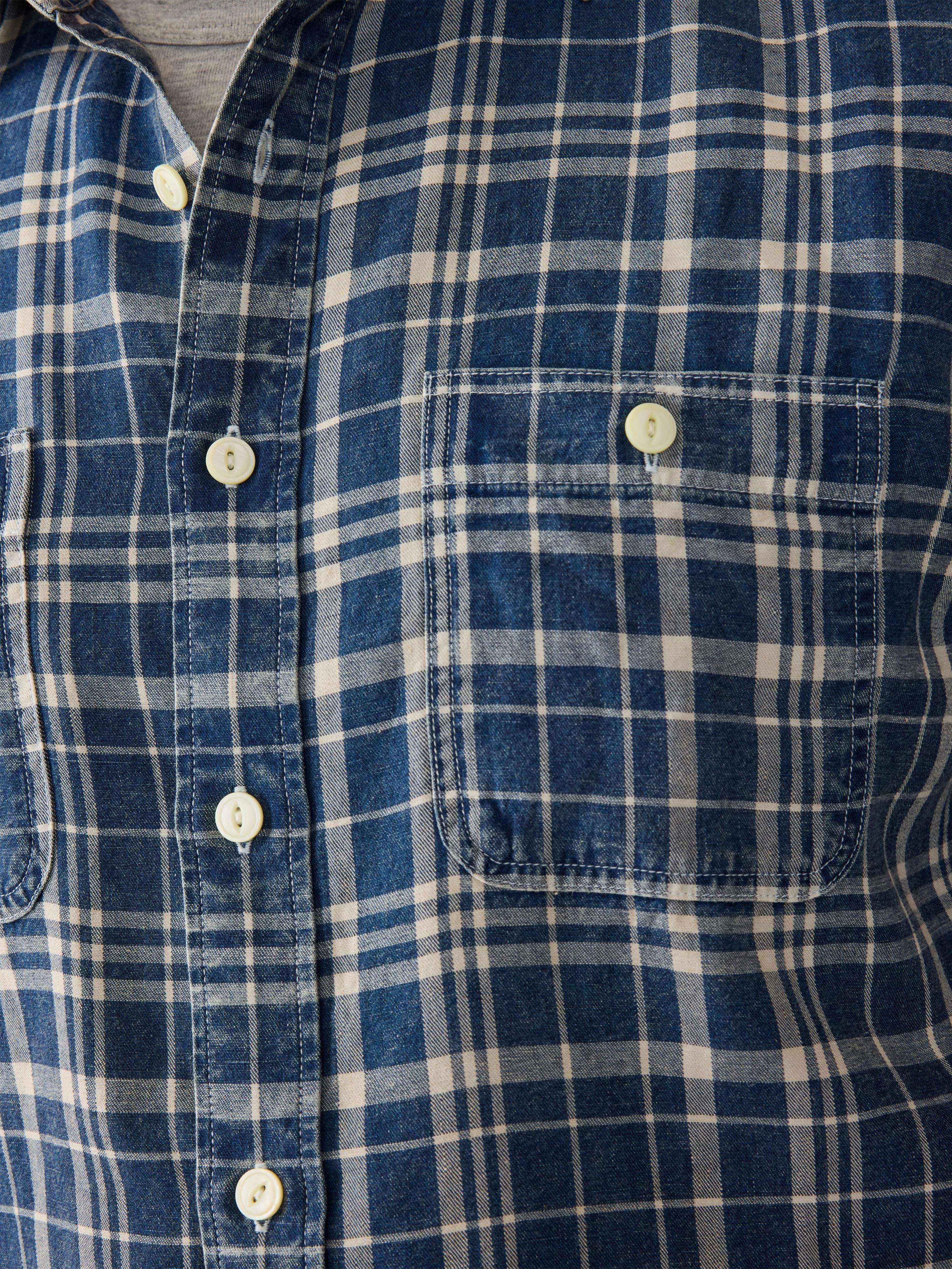 Tried & True Chambray Workshirt - Bar Harbor Plaid sold by Faherty product image thumbnail 2