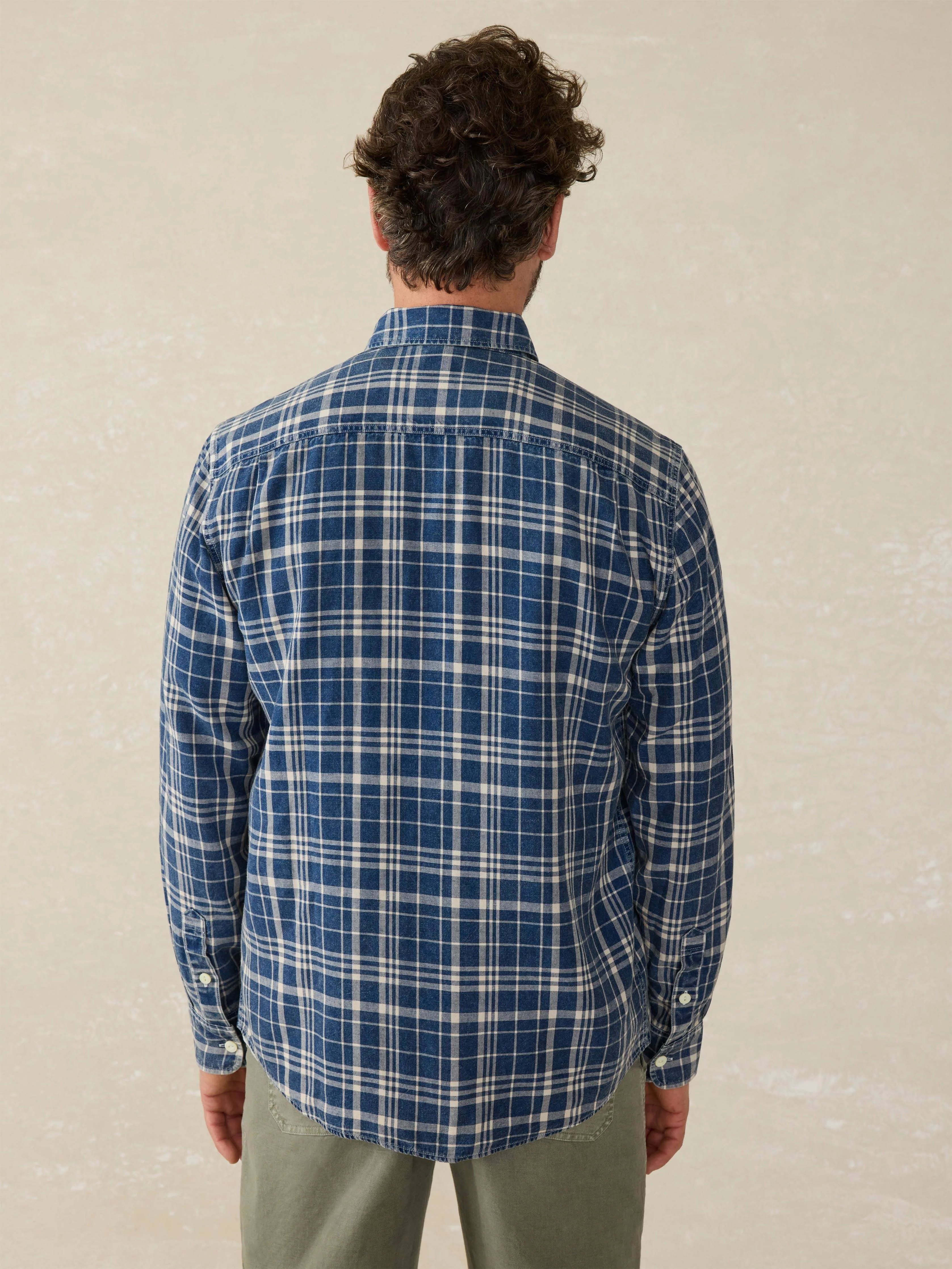Tried & True Chambray Workshirt - Bar Harbor Plaid sold by Faherty product image thumbnail 5
