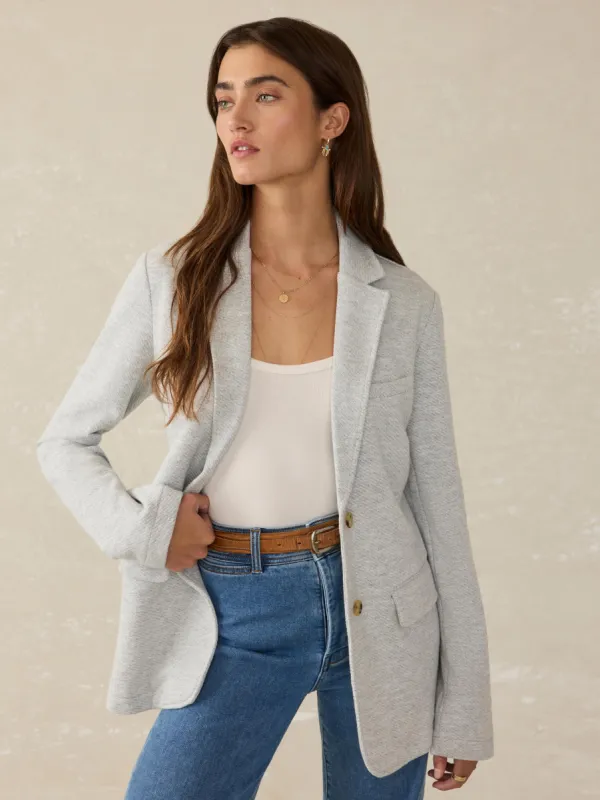 Inlet Knit Blazer - Heather Grey sold by Faherty