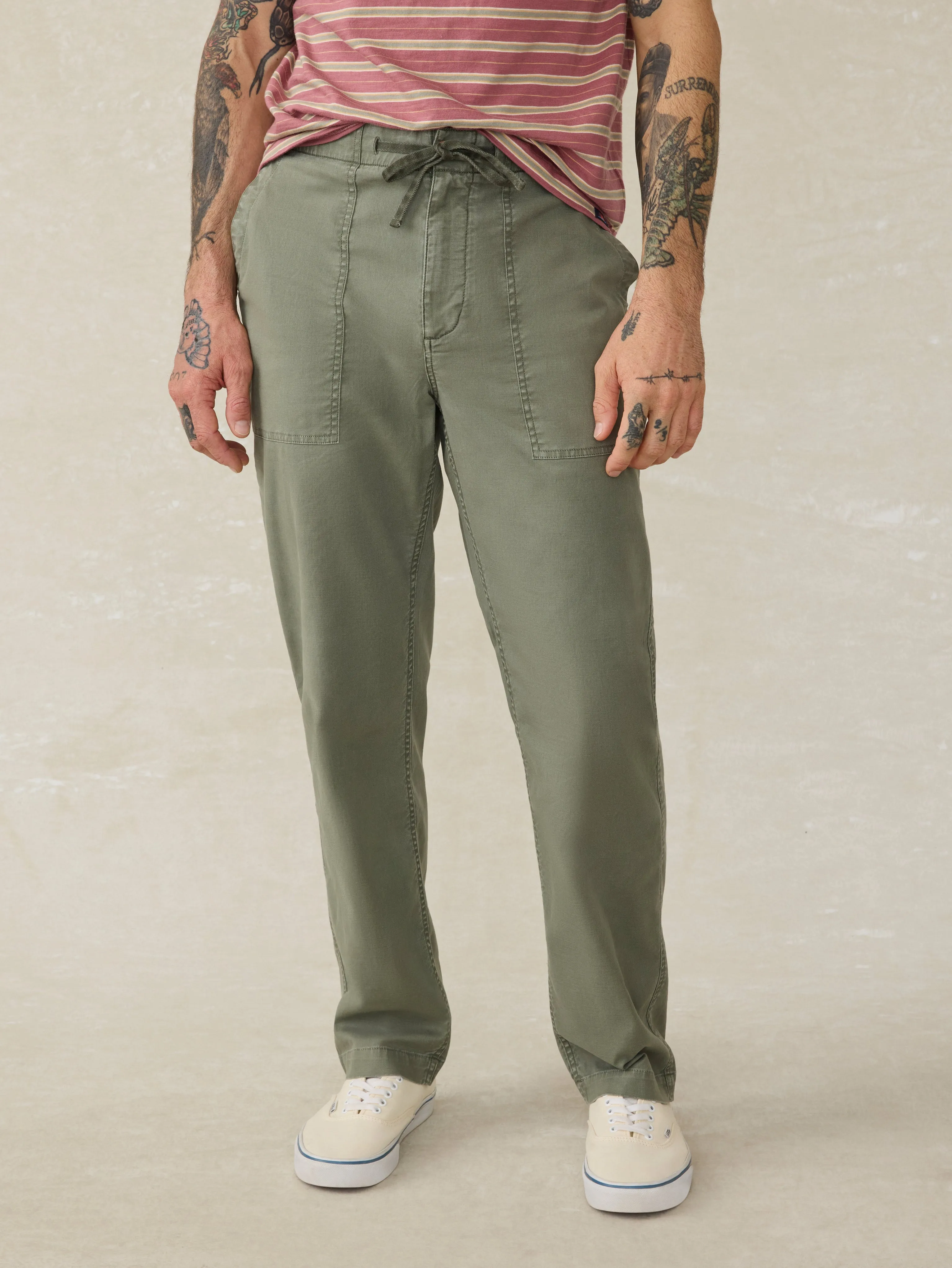 Dune Utility Pant - Desert Olive sold by Faherty