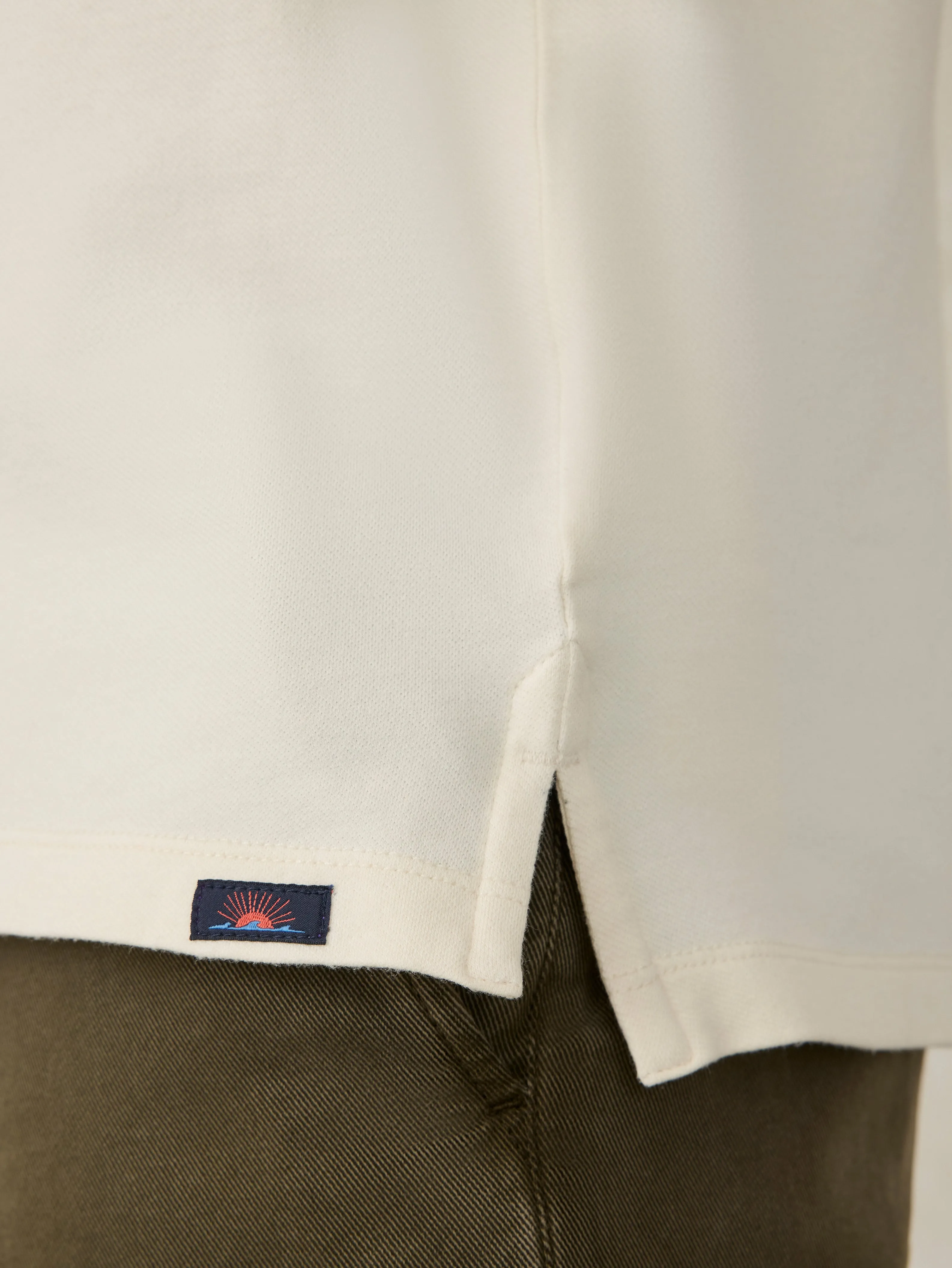 Long-Sleeve Field Knit Polo - Coastal Cream sold by Faherty product image thumbnail 3