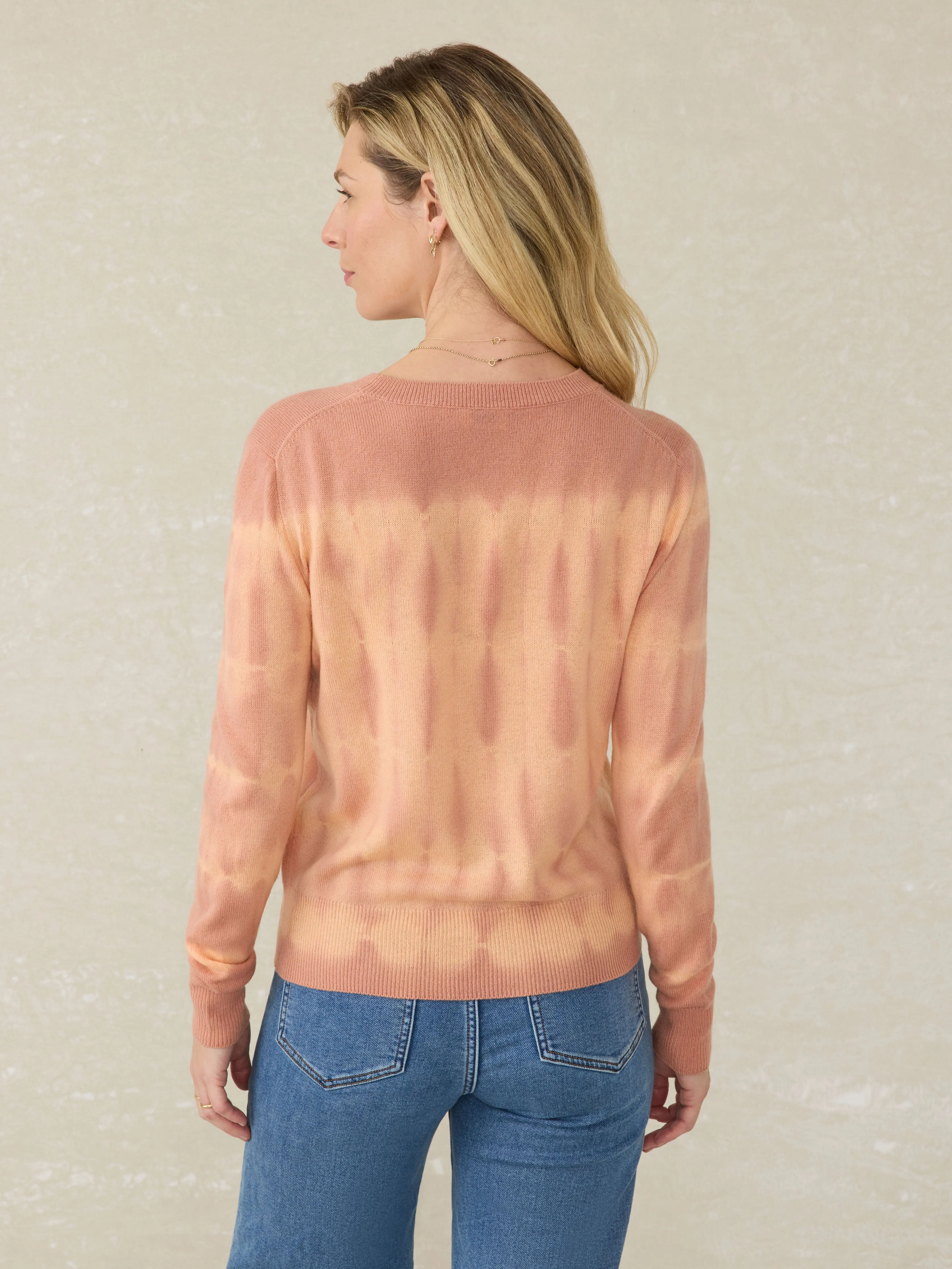 Tropical Cashmere Sweater - Red Rock Tie Dye sold by Faherty product image thumbnail 5