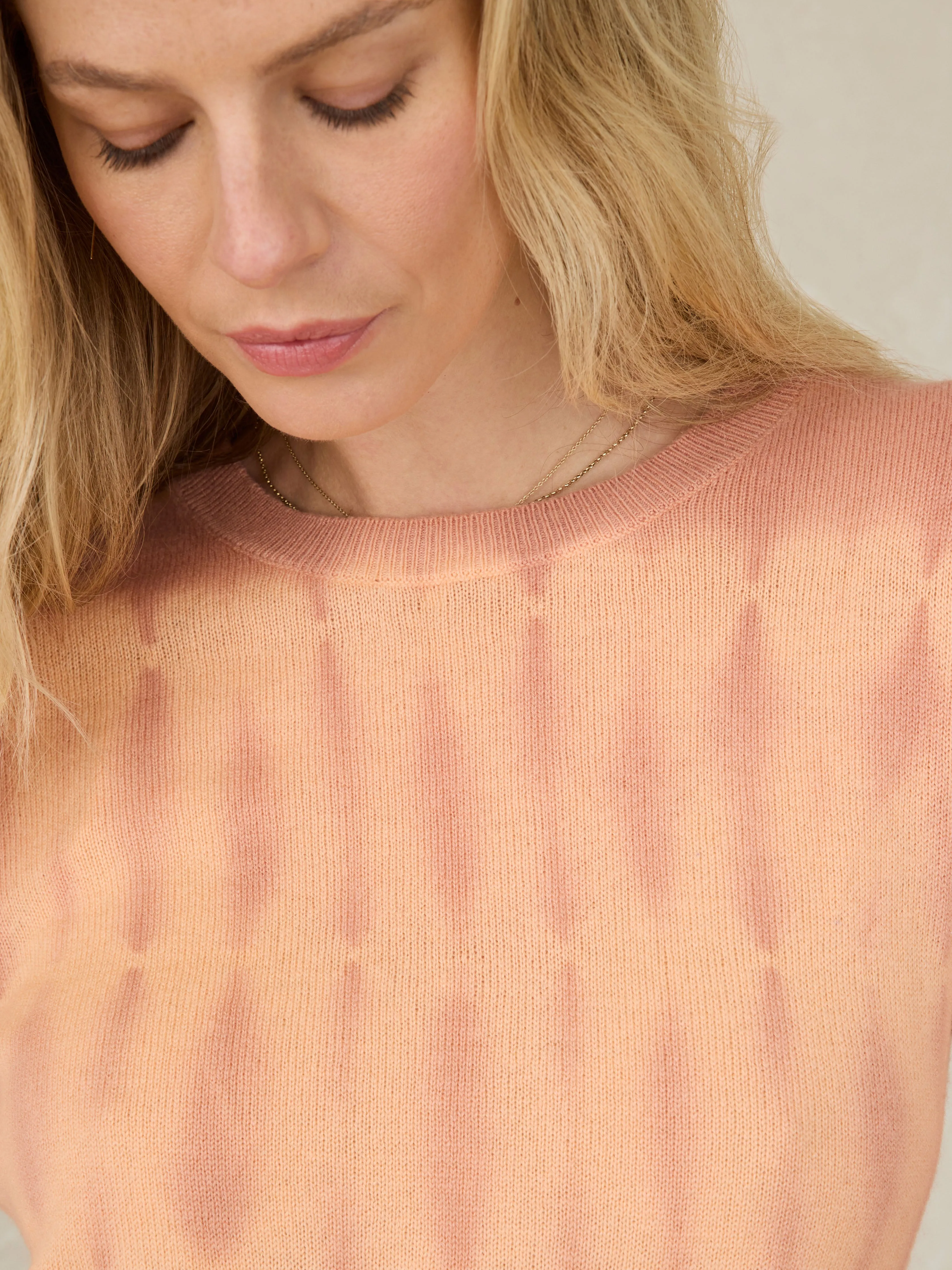 Tropical Cashmere Sweater - Red Rock Tie Dye sold by Faherty product image thumbnail 2