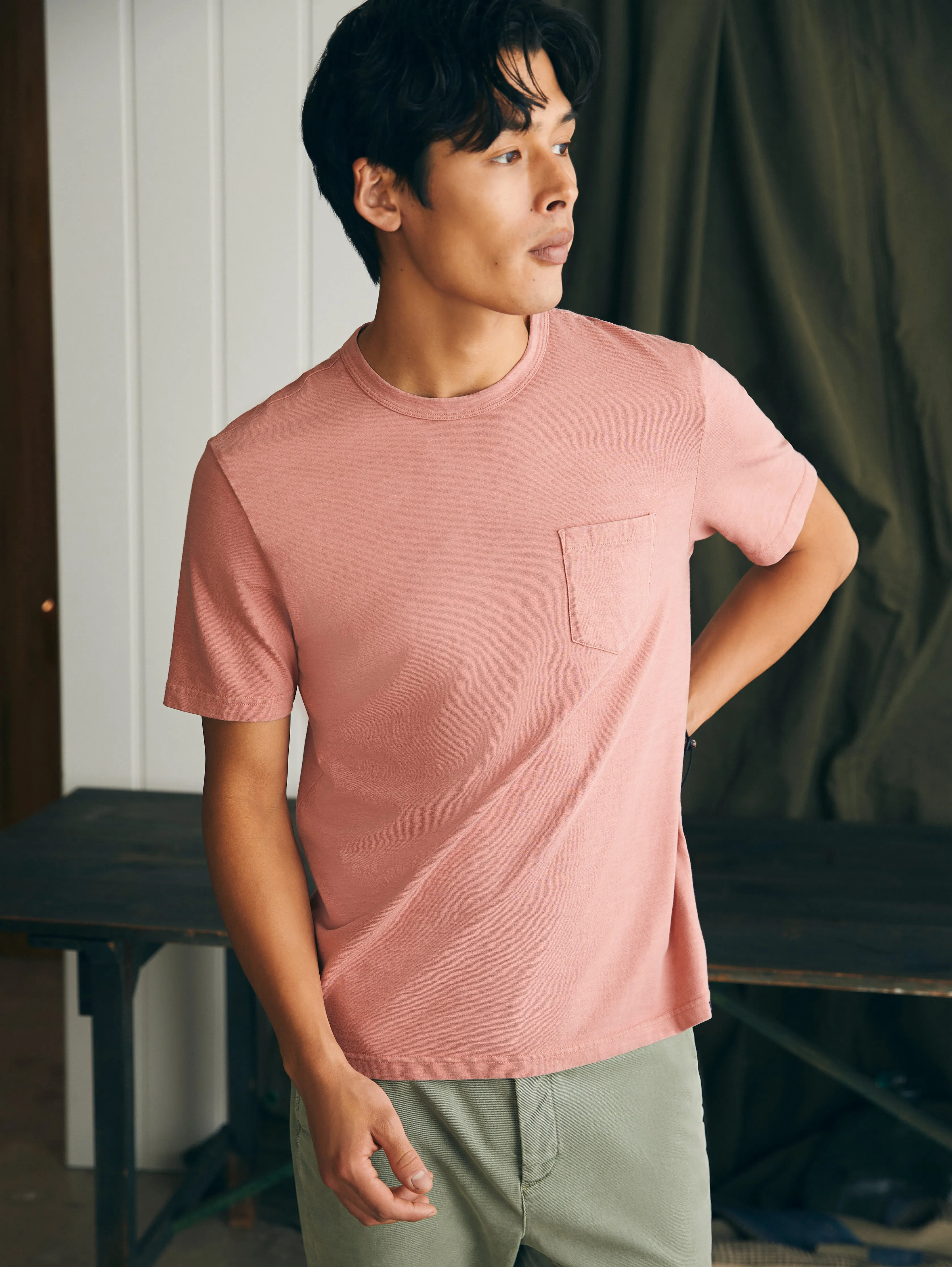 Sunwashed Pocket Tee - Faded Flag sold by Faherty product image thumbnail 5