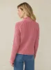 Sunwashed Cotton Rollneck Sweater - Baroque Rose sold by Faherty