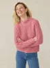Sunwashed Cotton Rollneck Sweater - Baroque Rose sold by Faherty