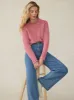Sunwashed Cotton Rollneck Sweater - Baroque Rose sold by Faherty