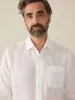 Laguna Linen Shirt - White sold by Faherty