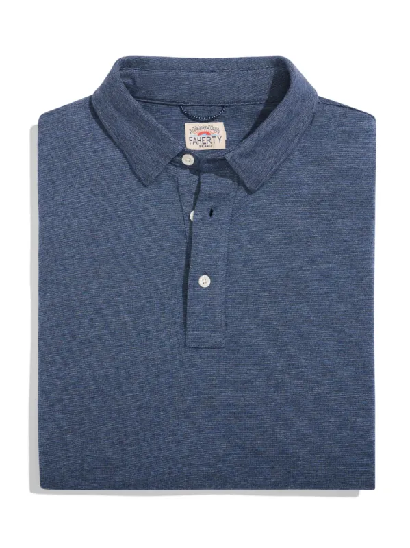 Movement™ Short-Sleeve Polo - Sea Navy Melange sold by Faherty