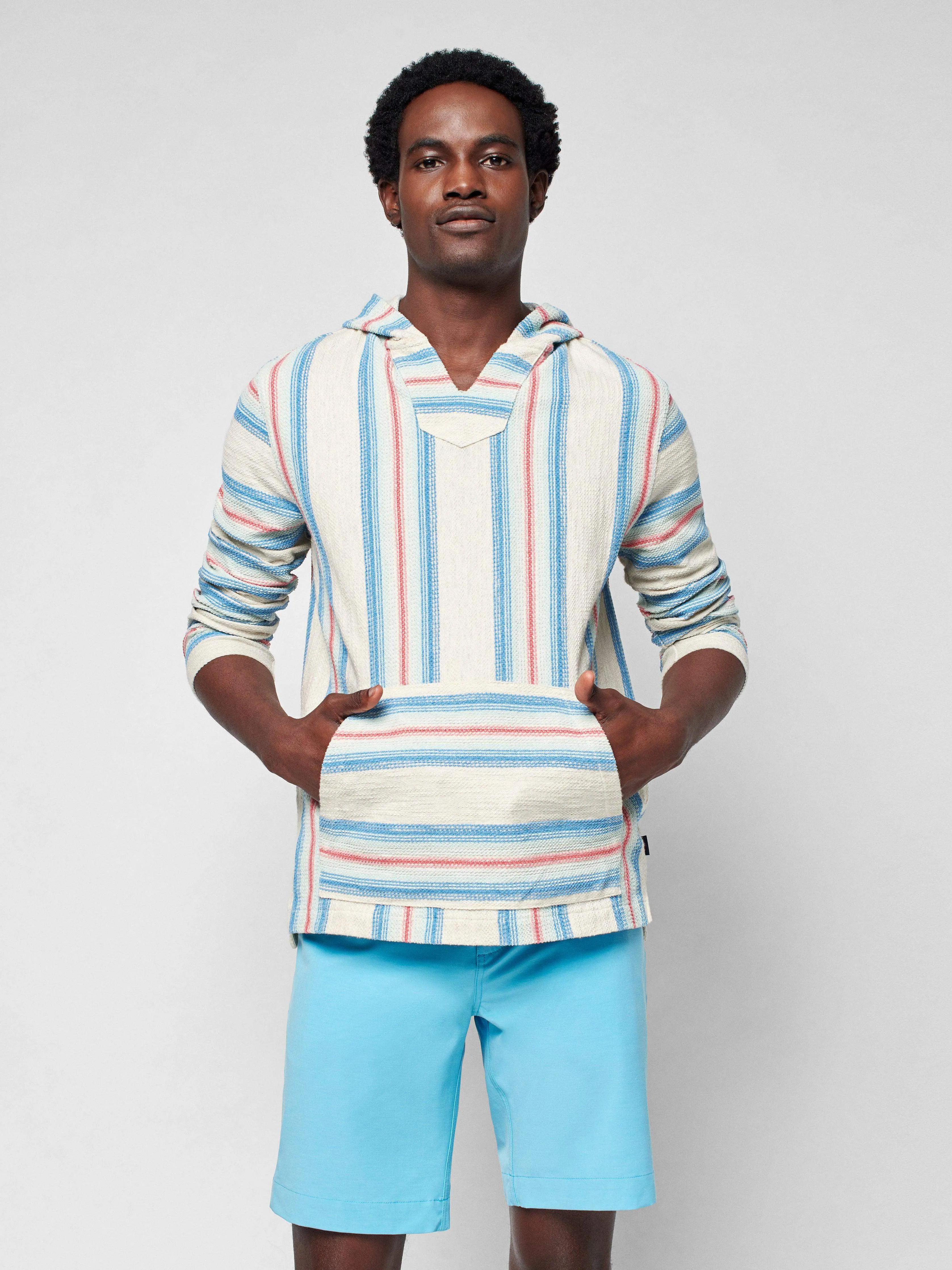 Biarritz French Terry Hoodie - Pacific Break Stripe sold by Faherty product image thumbnail 2