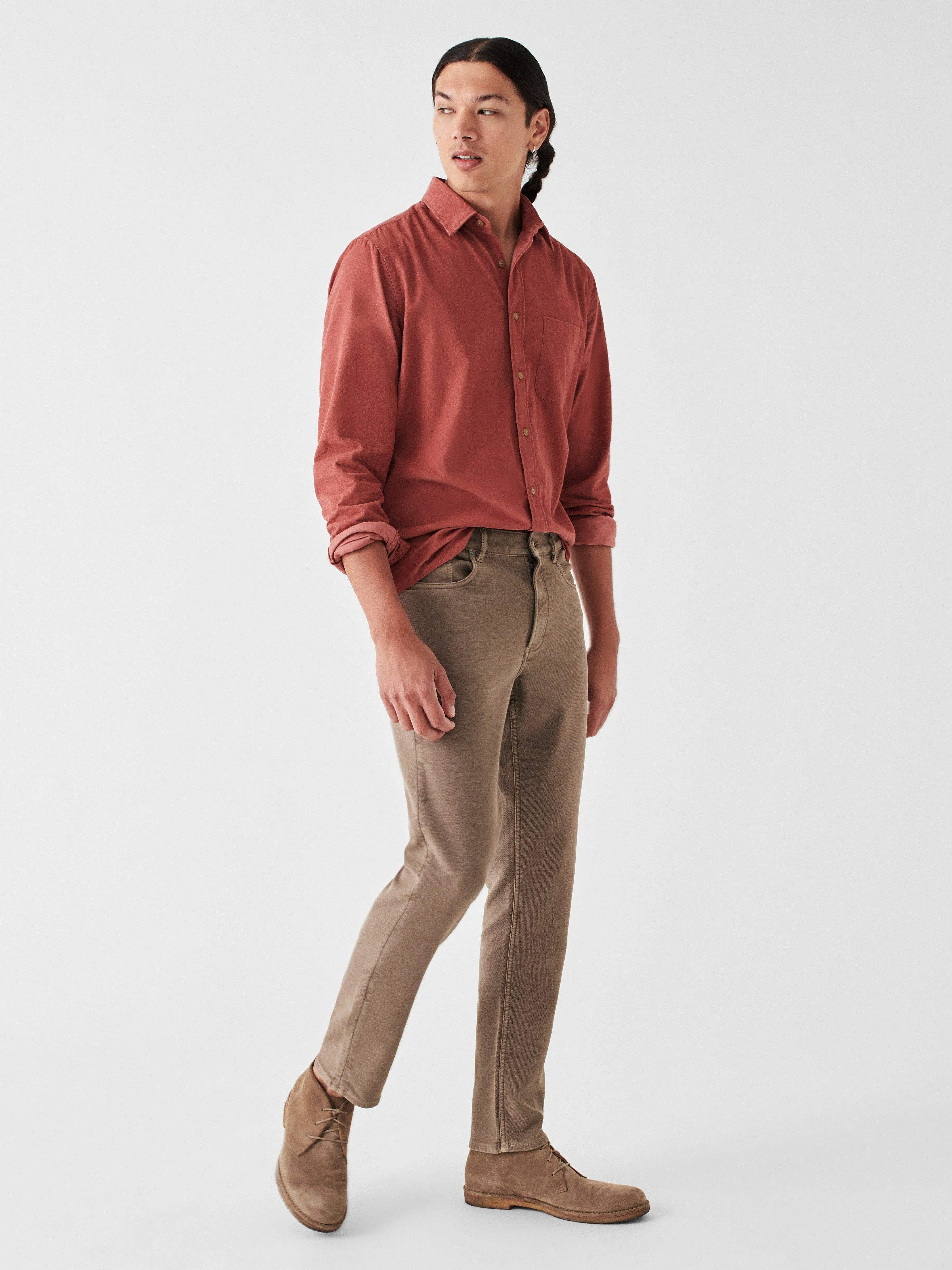 Stretch Terry 5-Pocket Pant Pant - Mountain Cliff sold by Faherty