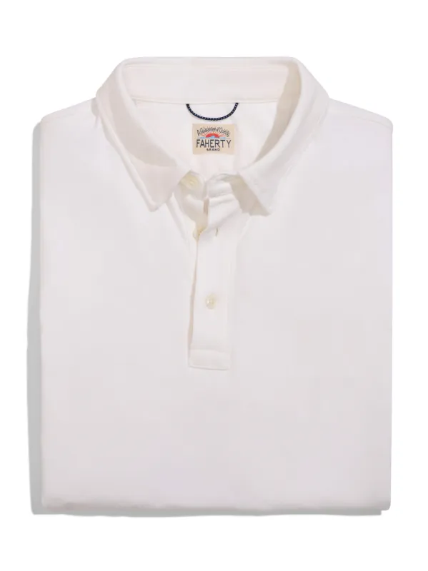 Movement™ Short-Sleeve Polo Shirt - White sold by Faherty