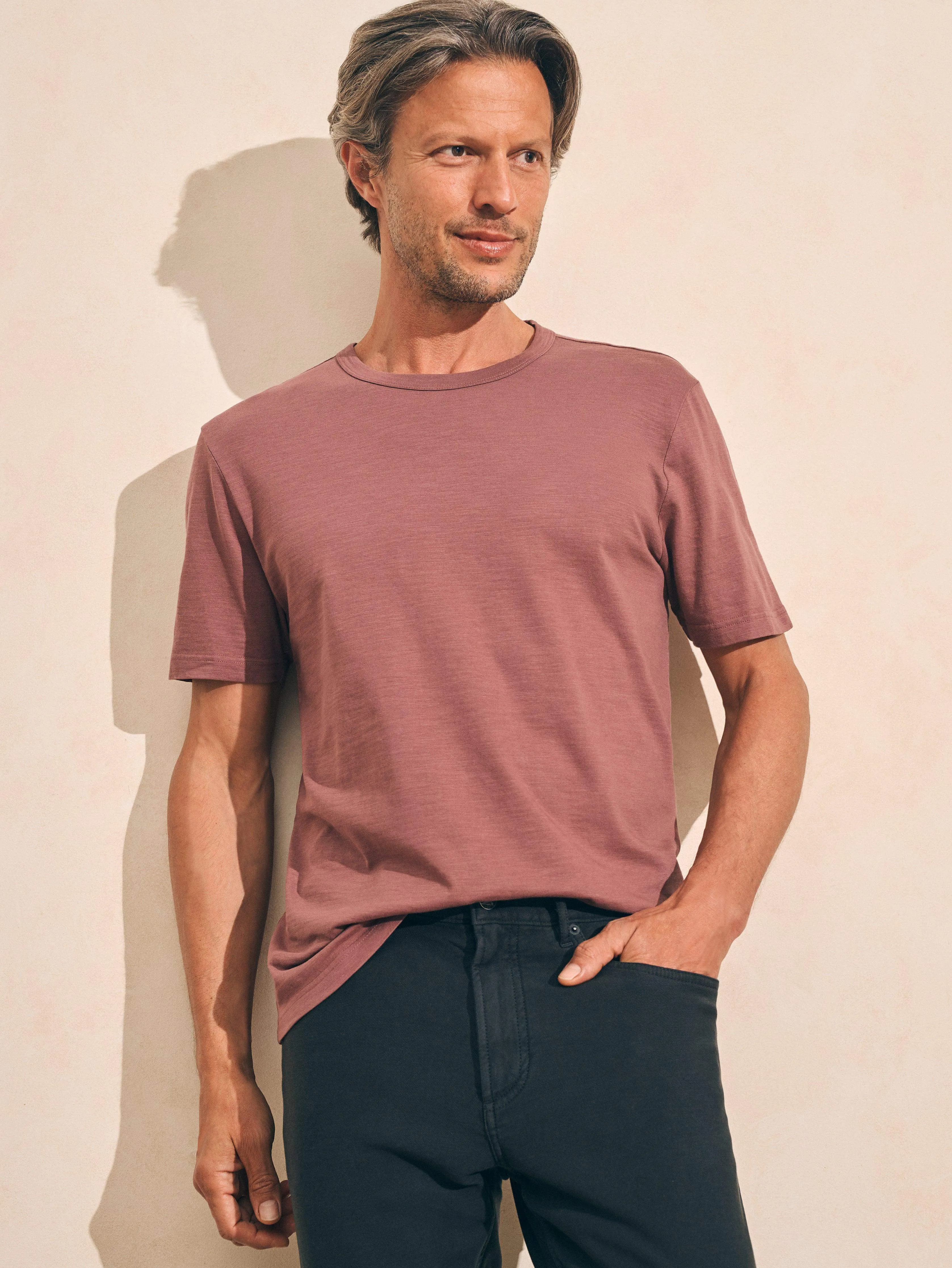 Sunwashed Tee - Plum Wine sold by Faherty product image thumbnail 2