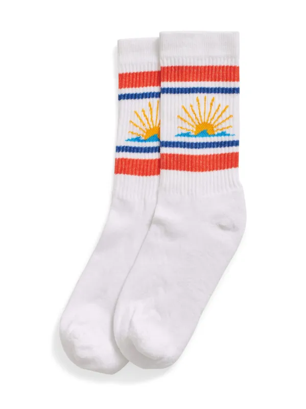 Sun & Waves™ Sock - White sold by Faherty