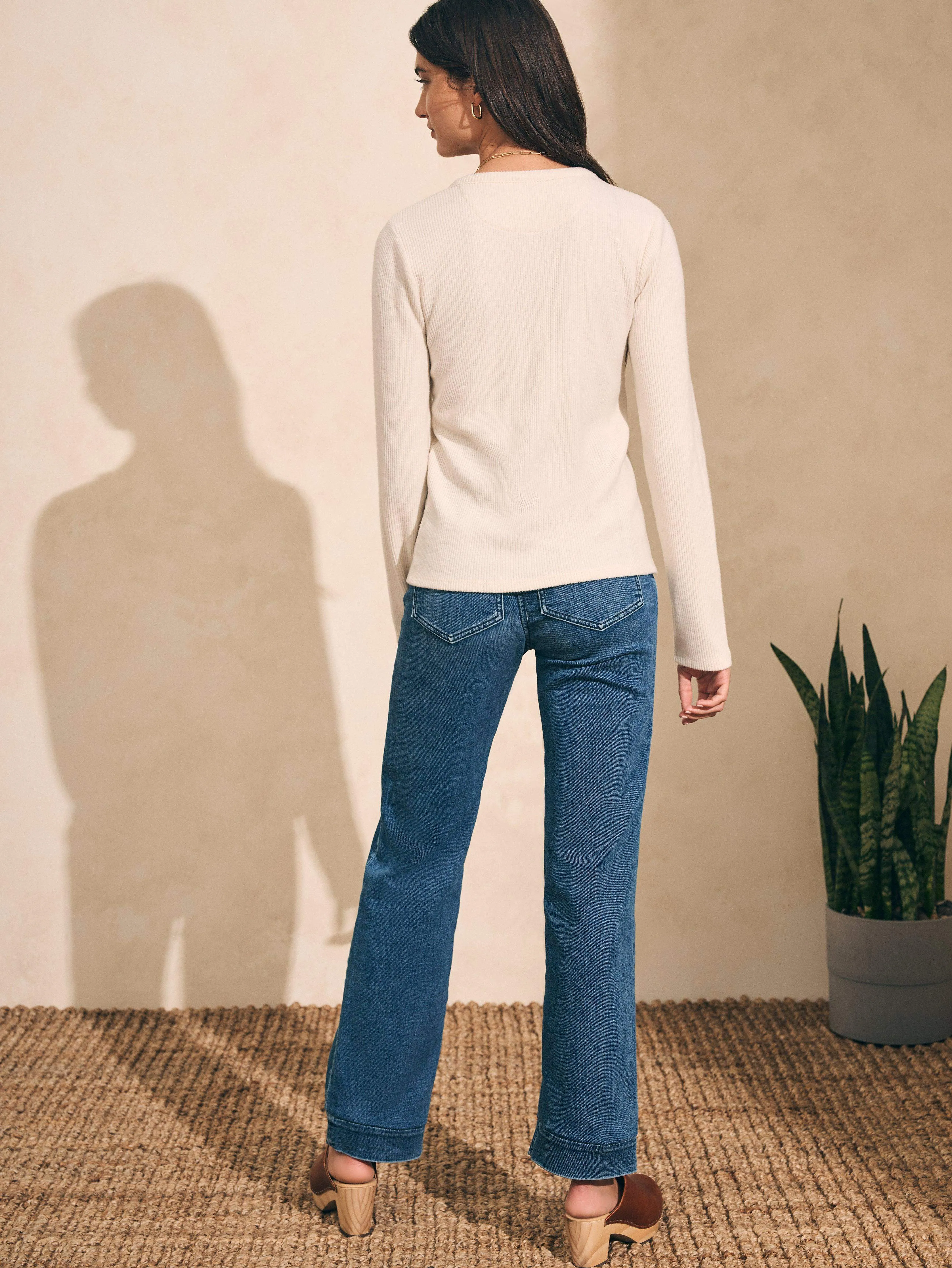 Legend™ Rib Henley - Egret sold by Faherty product image thumbnail 4