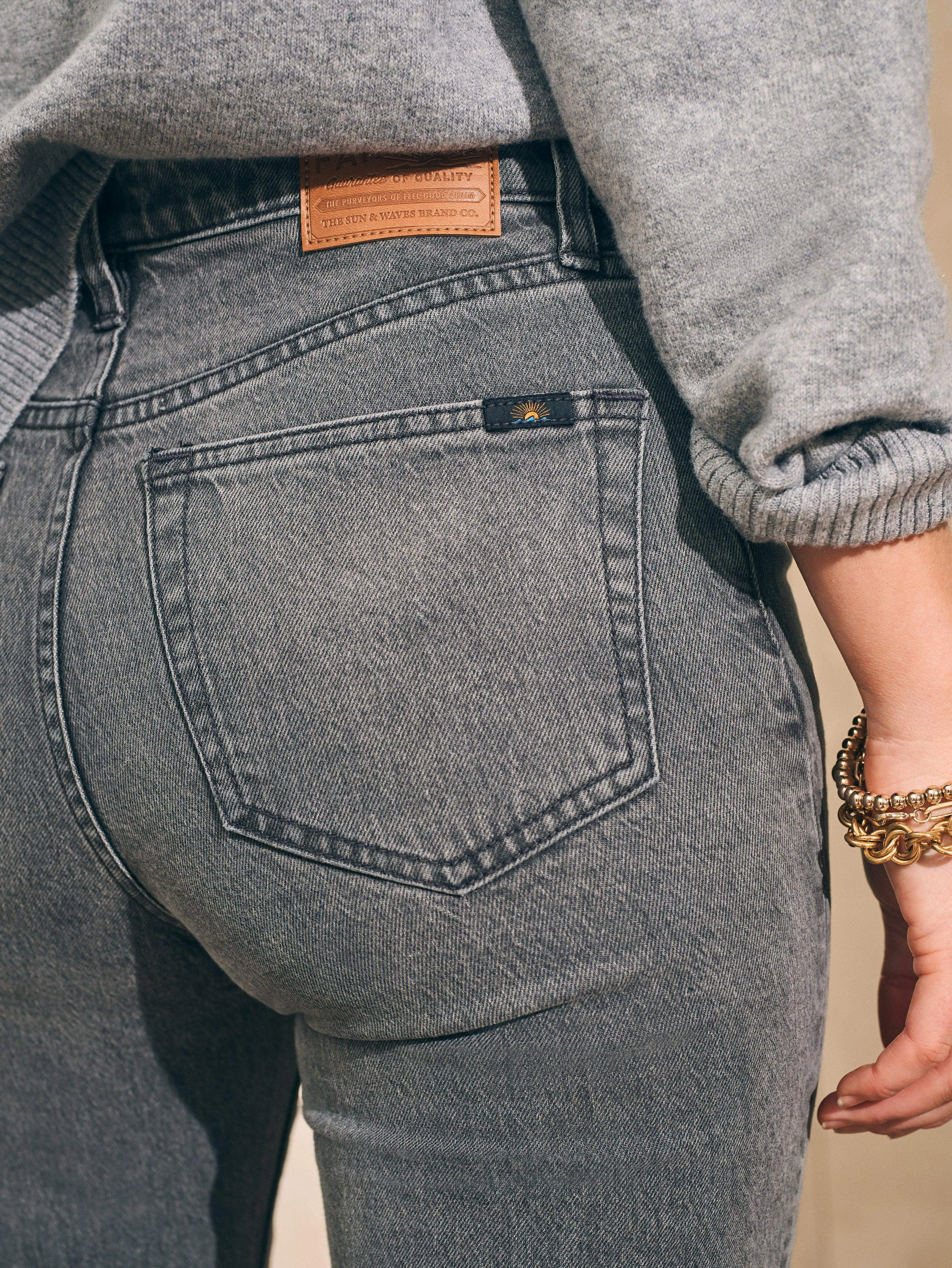 Organic Cotton Slim Straight Denim - Harbour Grey Wash sold by Faherty product image thumbnail 5