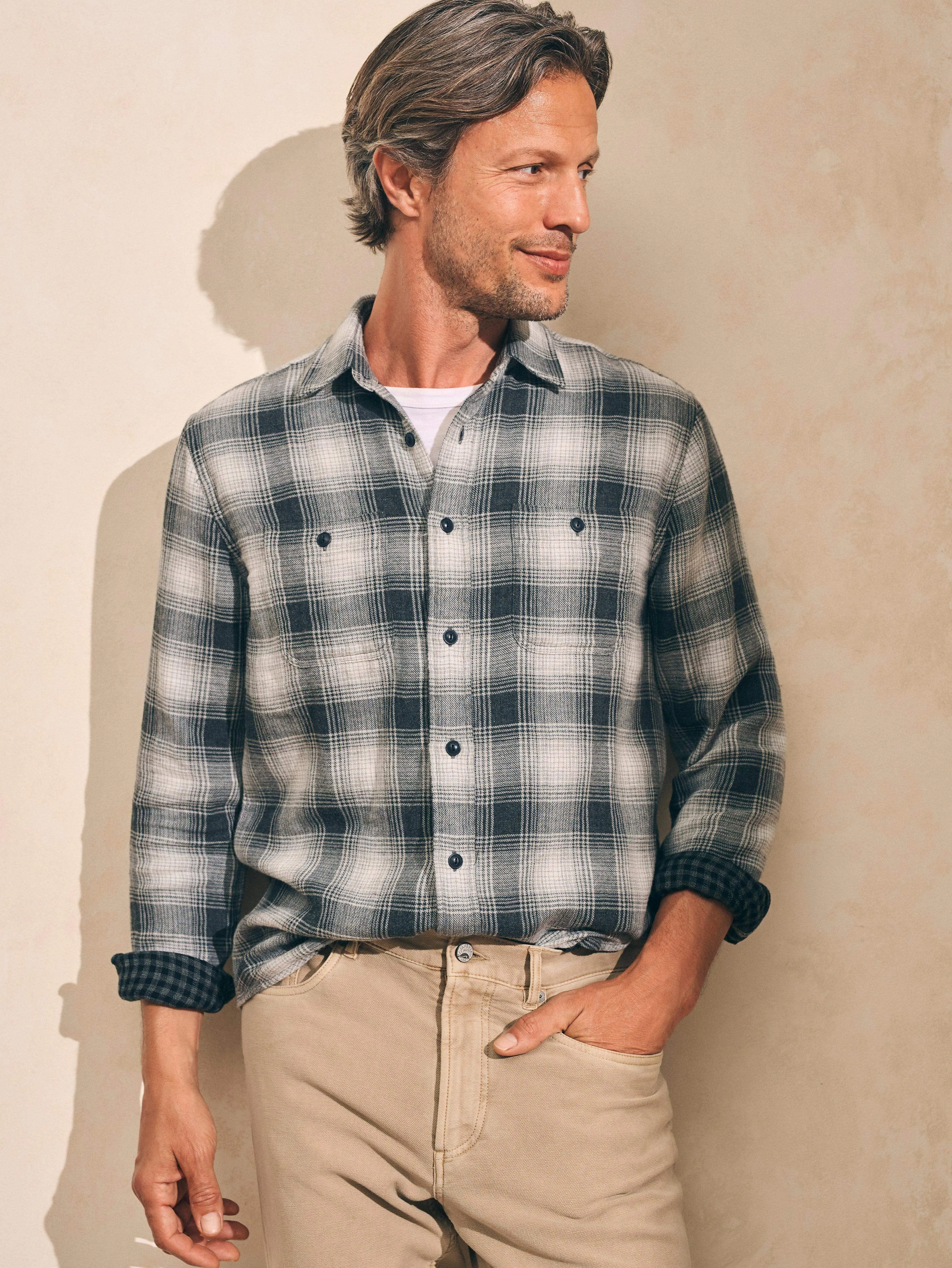 Malibu Shirt - Boss Shadow Plaid sold by Faherty