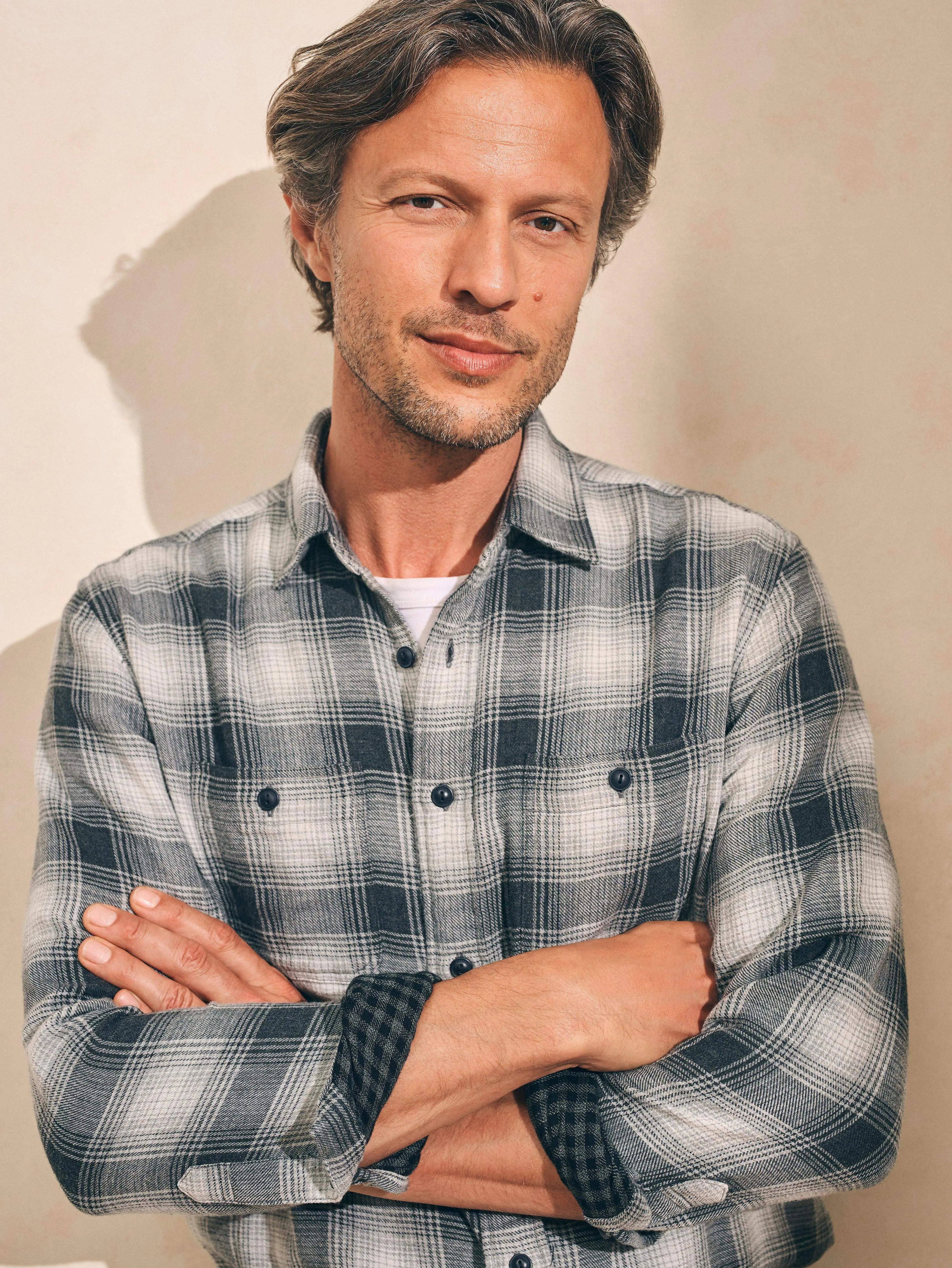 Malibu Shirt - Boss Shadow Plaid sold by Faherty product image thumbnail 2