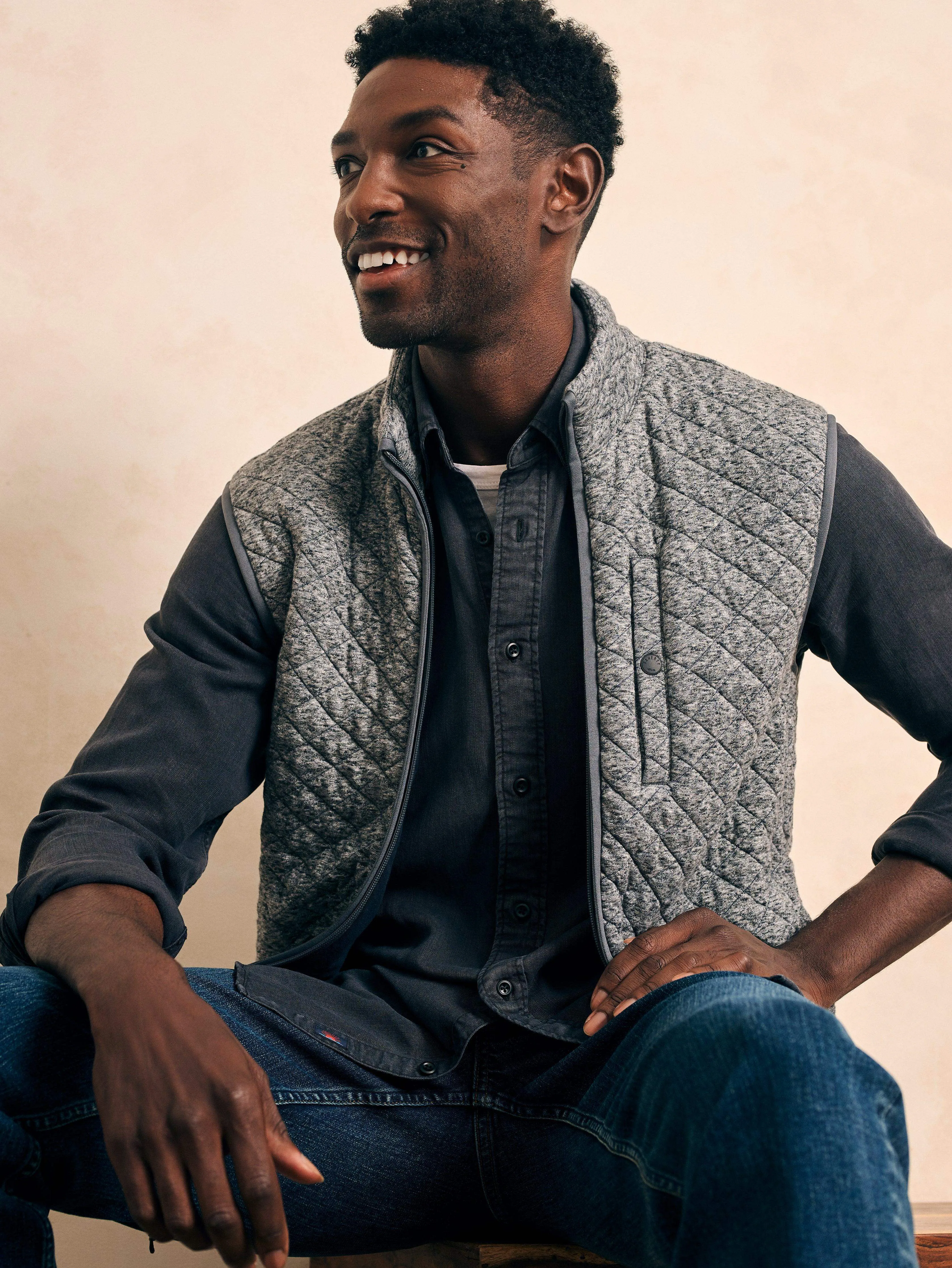 Tried & True Chambray Shirt - Durango Black sold by Faherty product image thumbnail 2