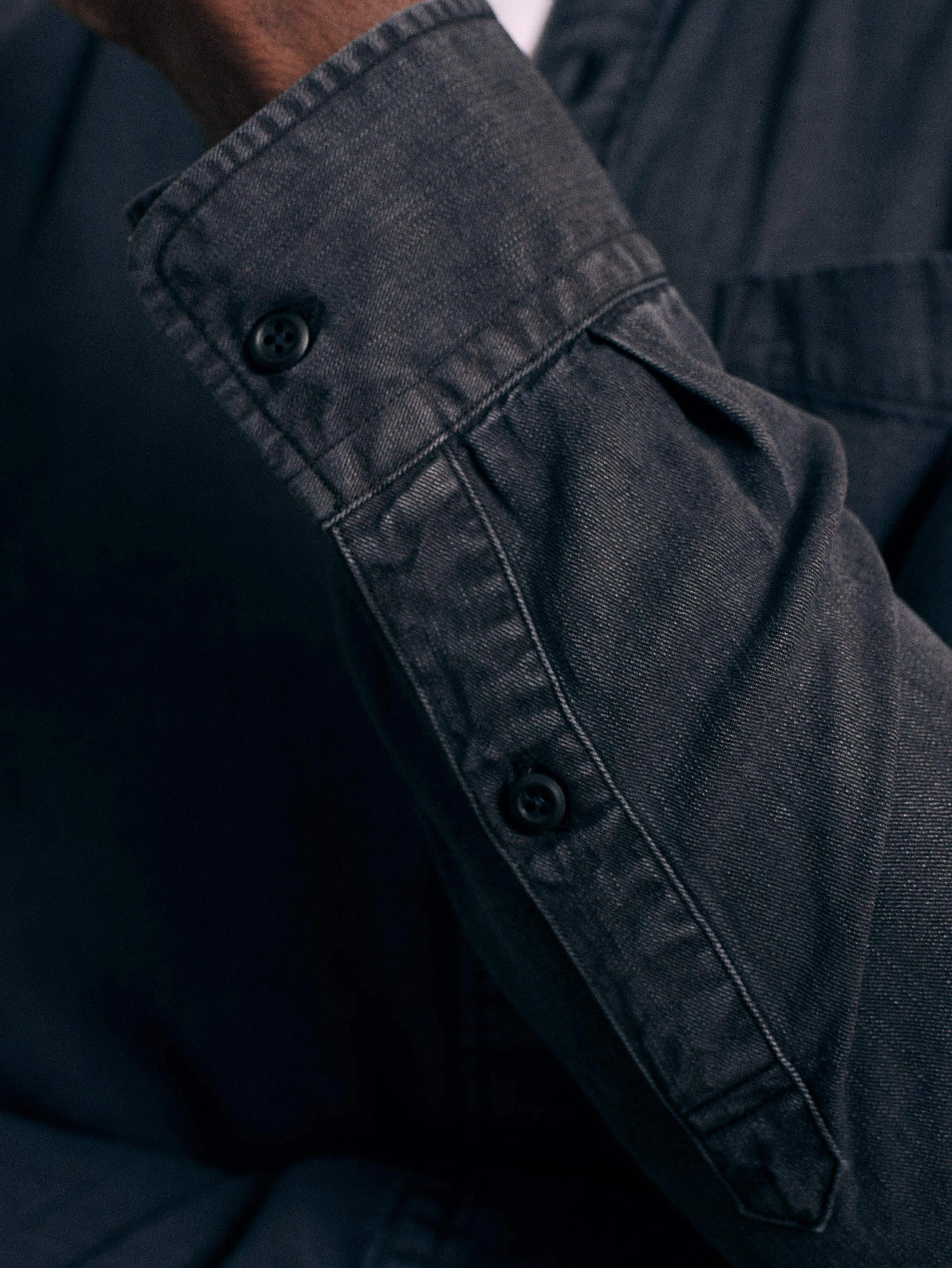 Tried & True Chambray Shirt - Durango Black sold by Faherty product image thumbnail 3