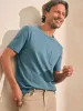 Sunwashed Pocket Tee - Deep Jade sold by Faherty