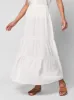 Dream Cotton Gauze Valentina Tiered Skirt - White sold by Faherty