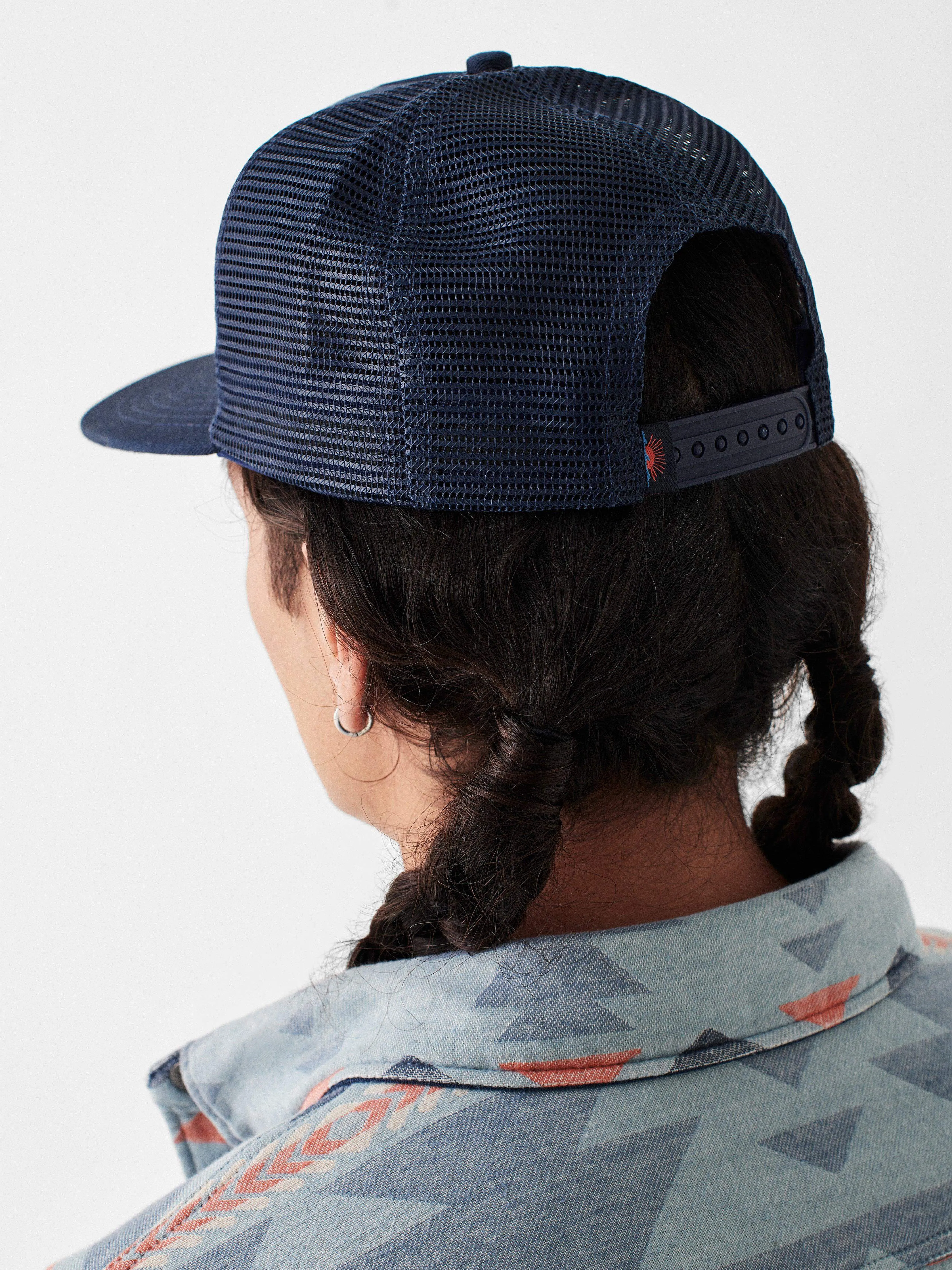 Kiawah Palm Trucker Hat - Navy sold by Faherty product image thumbnail 2
