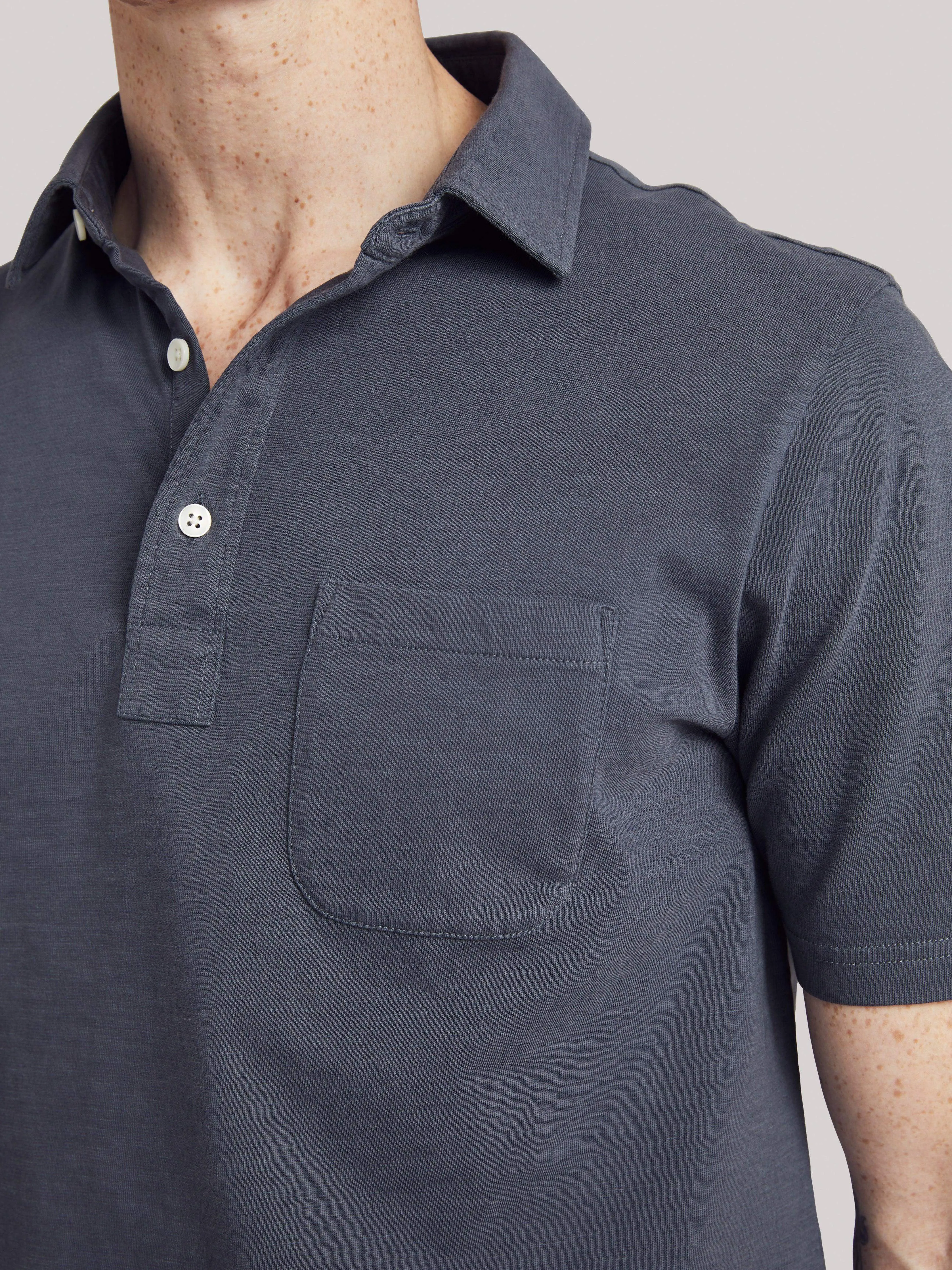 Sunwashed Polo - Navy sold by Faherty product image thumbnail 2