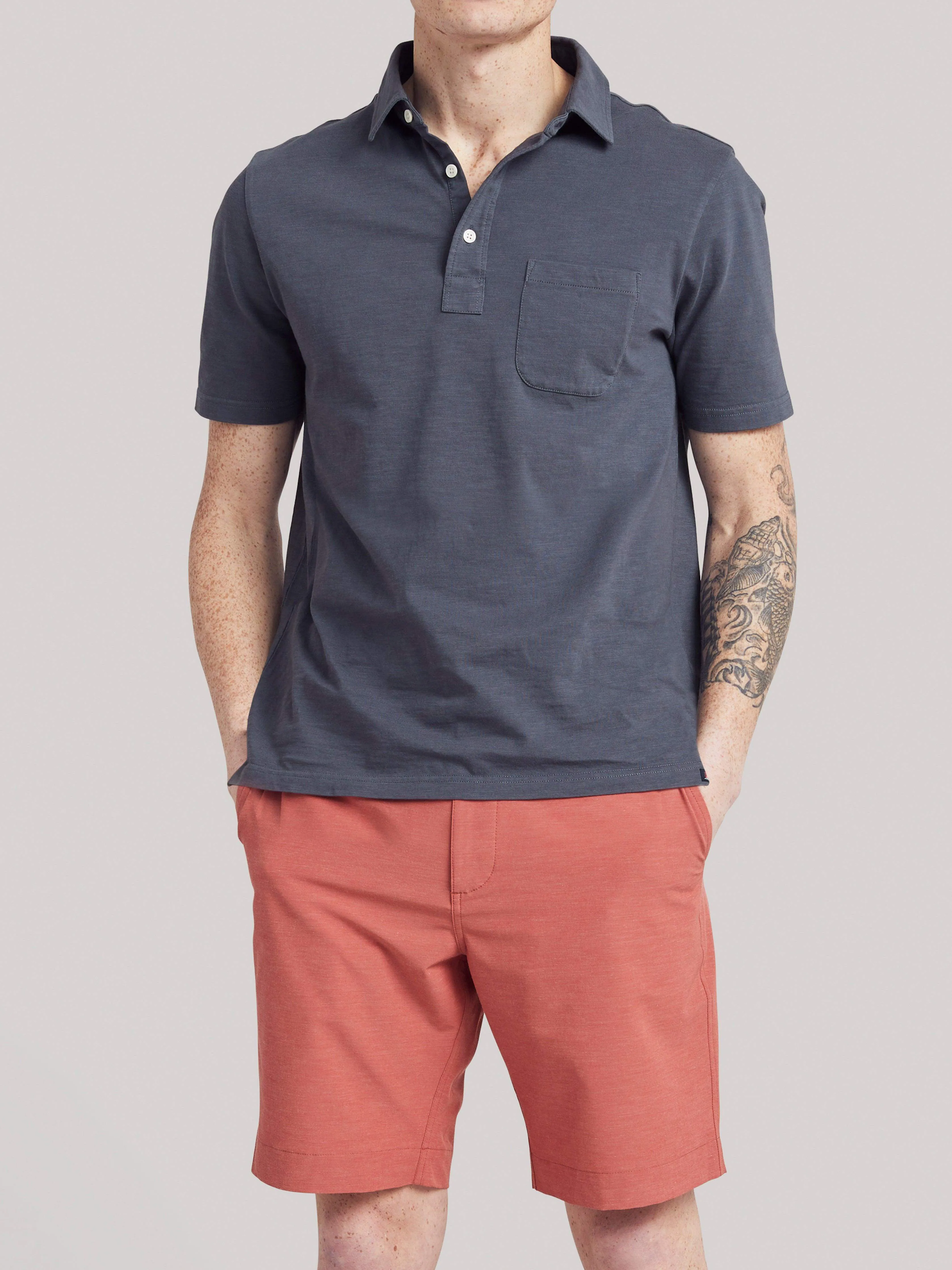 Sunwashed Polo - Navy sold by Faherty product image thumbnail 4